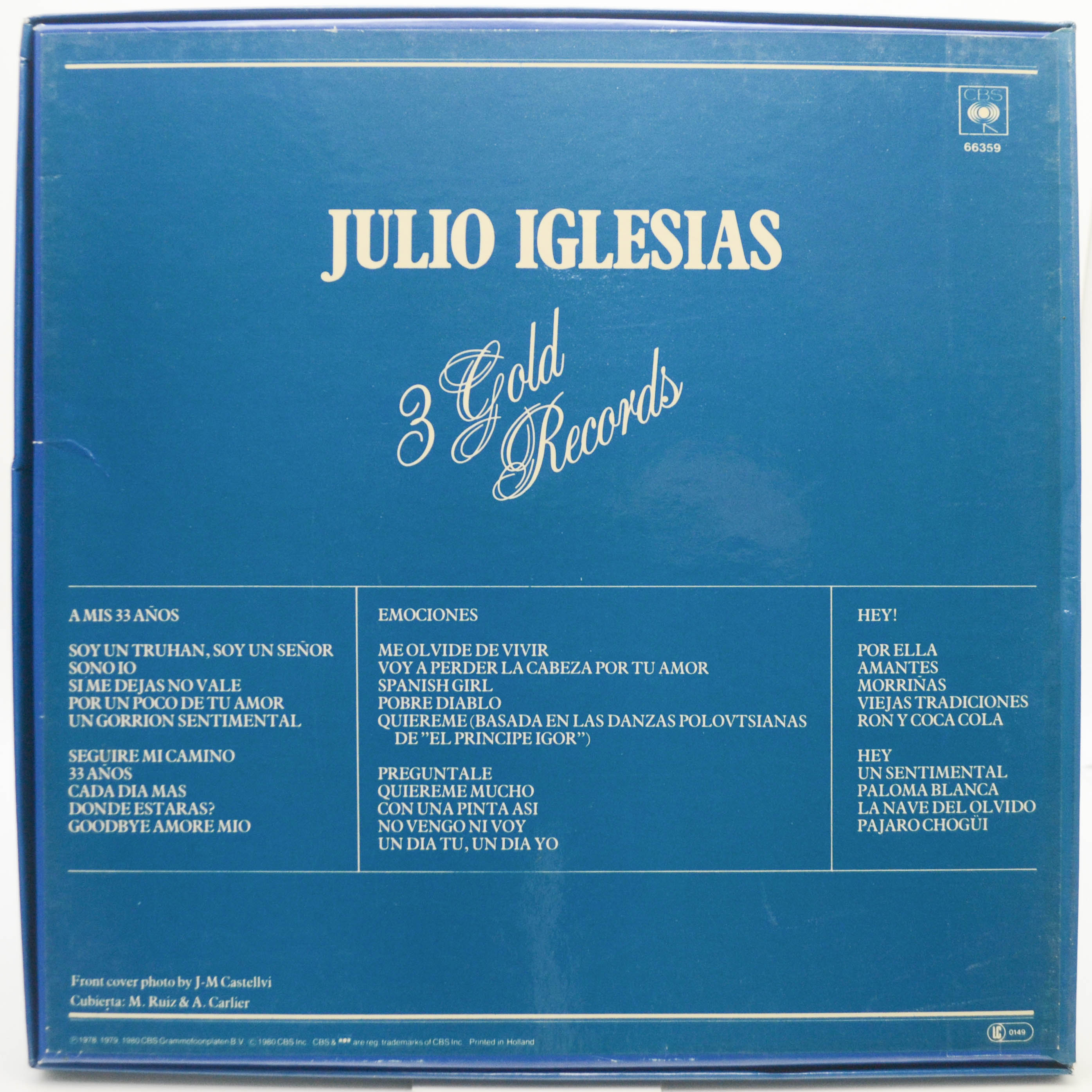 Julio Iglesias — 3 Gold Records (3LP, Box-set), 1980