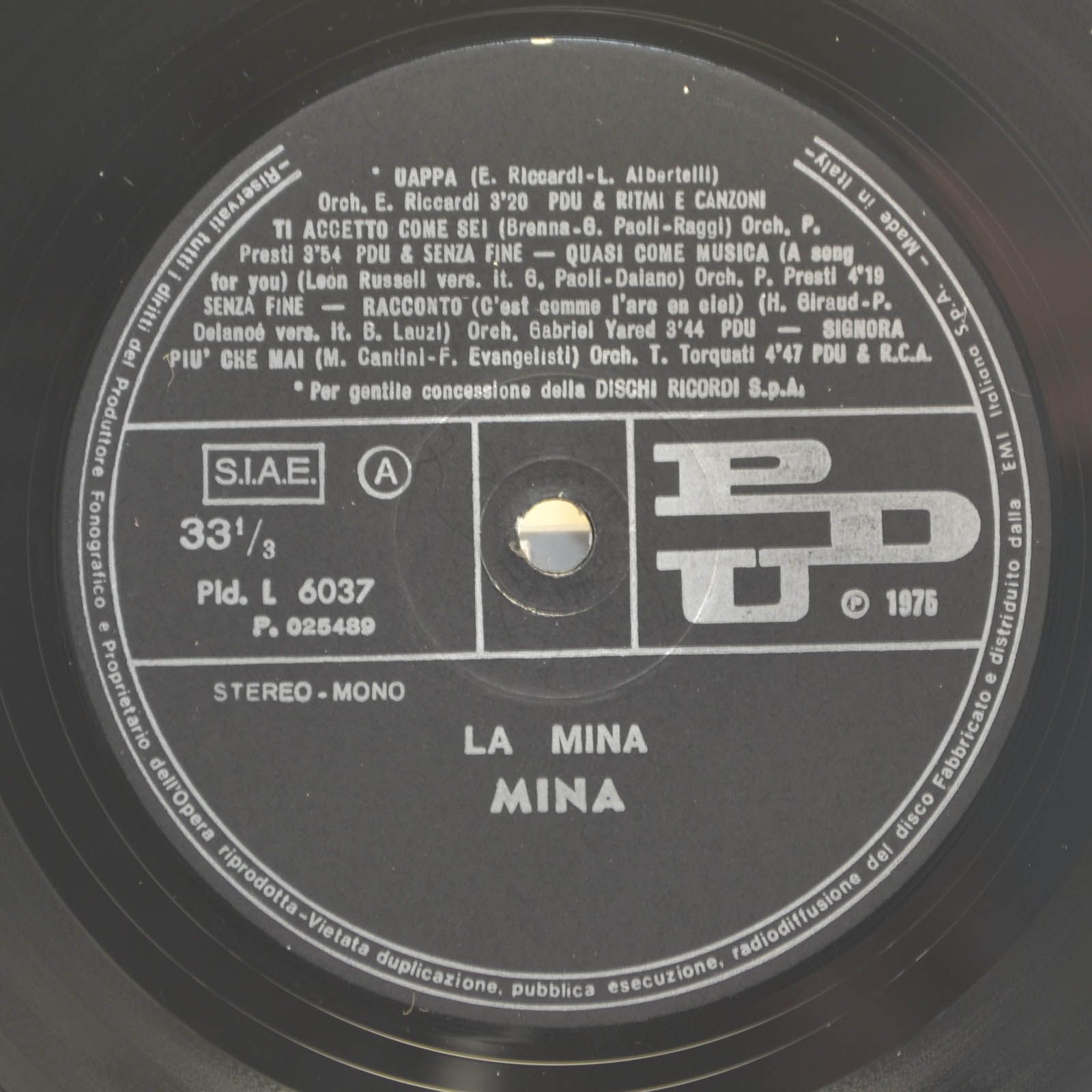 Mina — La Mina (1-st, Italy), 1975