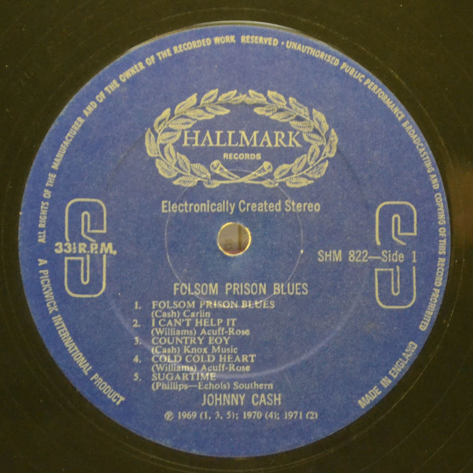 Johnny Cash — Folsom Prison Blues Vol. 1, 1973