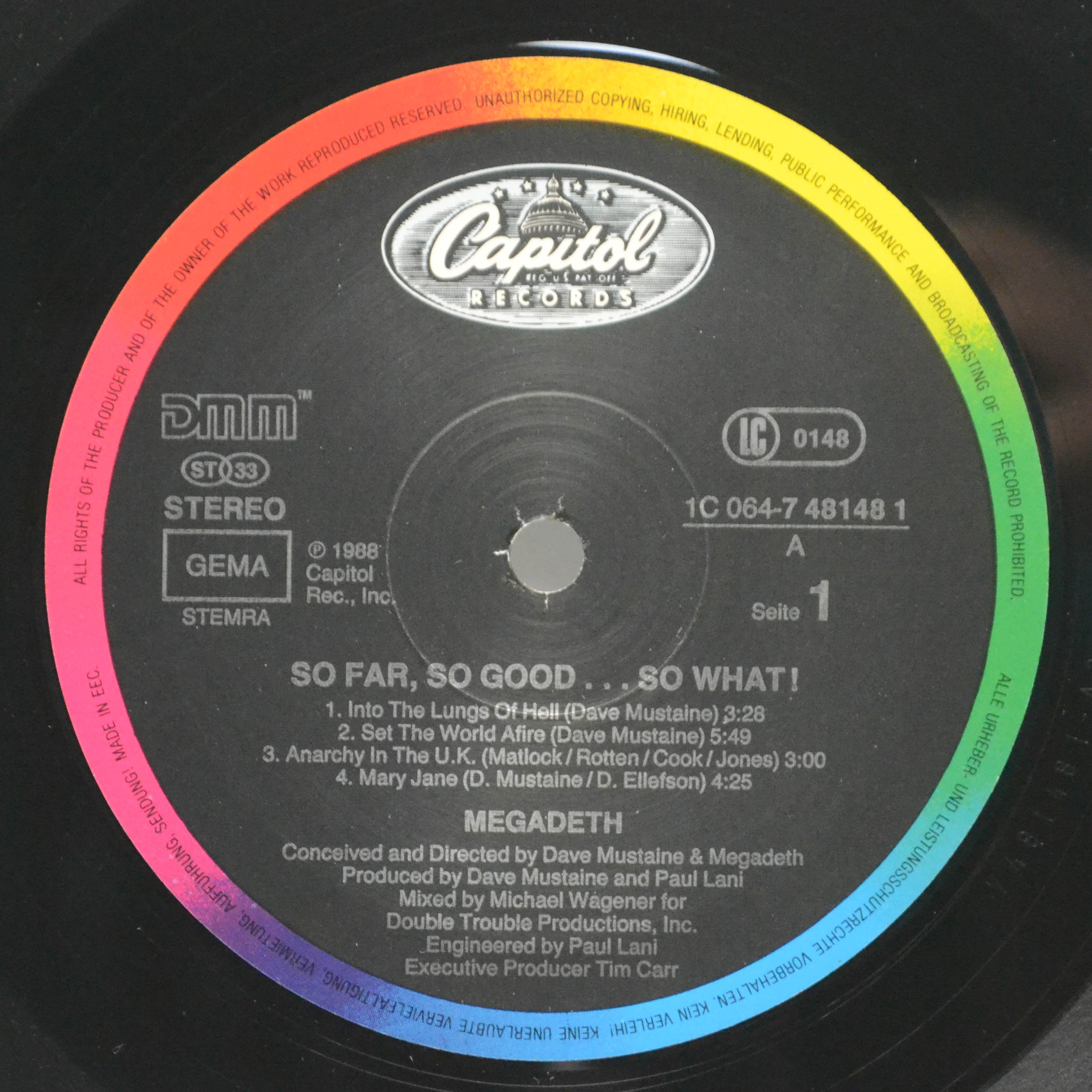 Megadeth — So Far, So Good... So What!, 1988