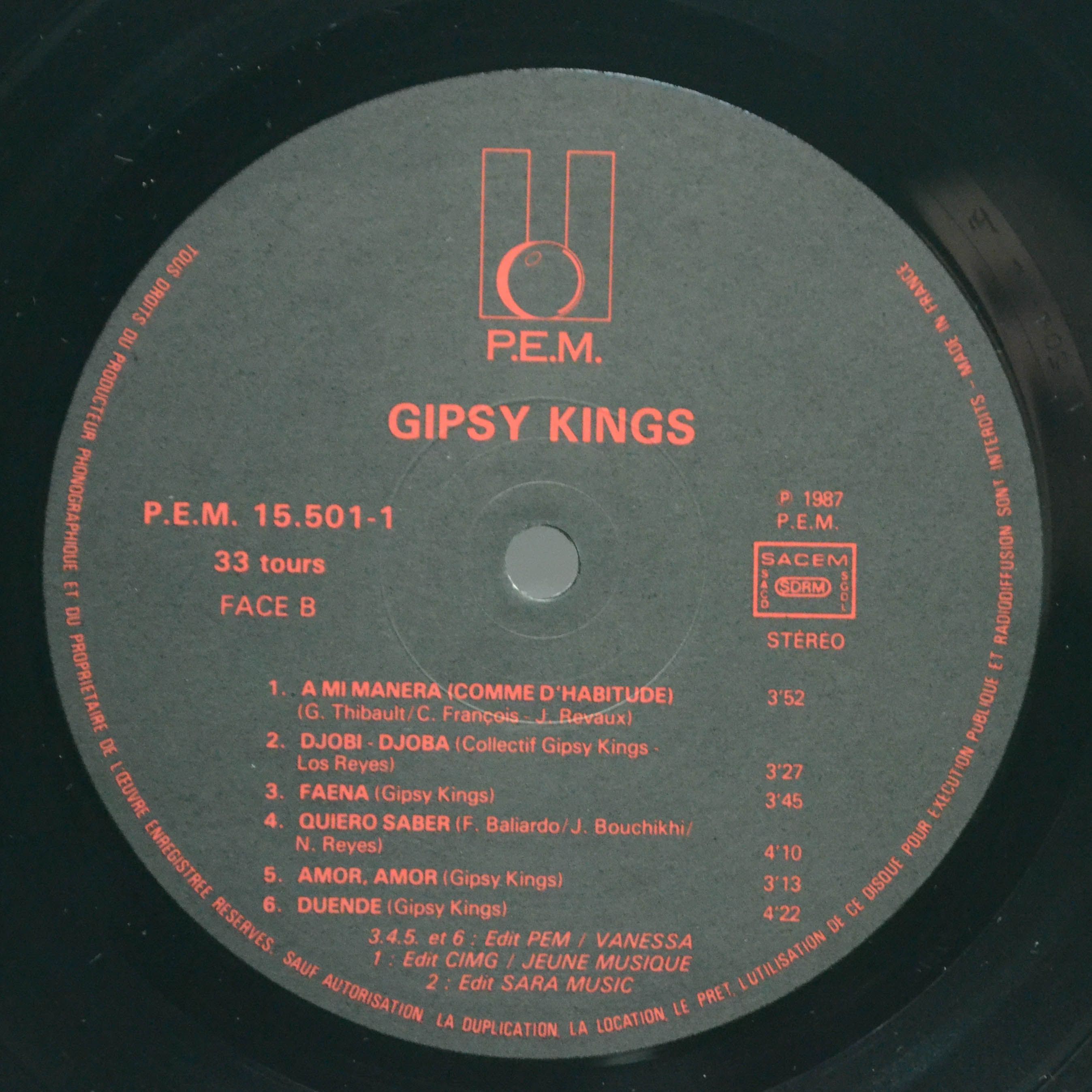 Gipsy Kings — Gipsy Kings (1-st, France), 1987