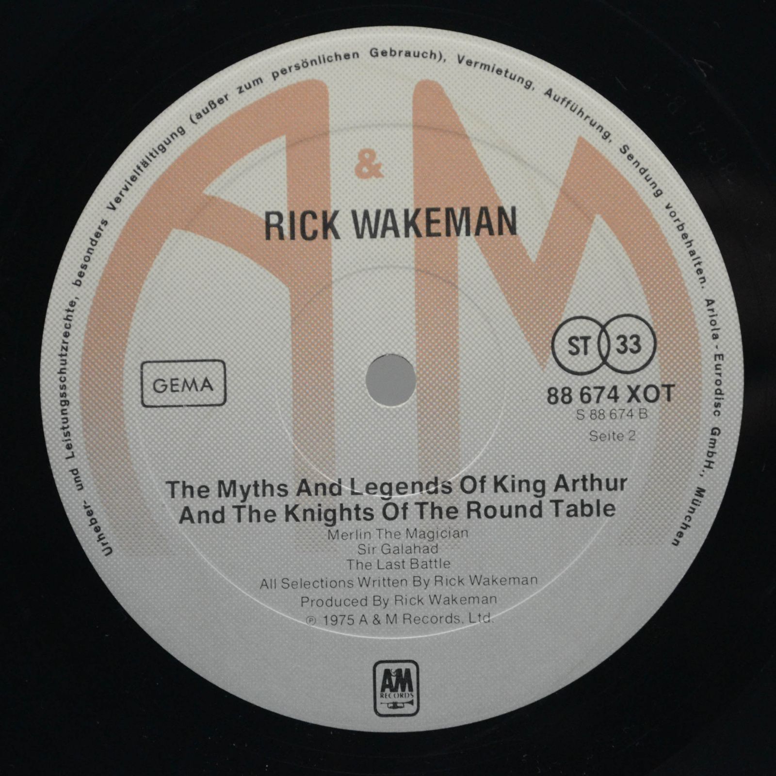 Rick Wakeman — The Myths And Legends Of King Arthur And The Knights Of The Round Table, 1975