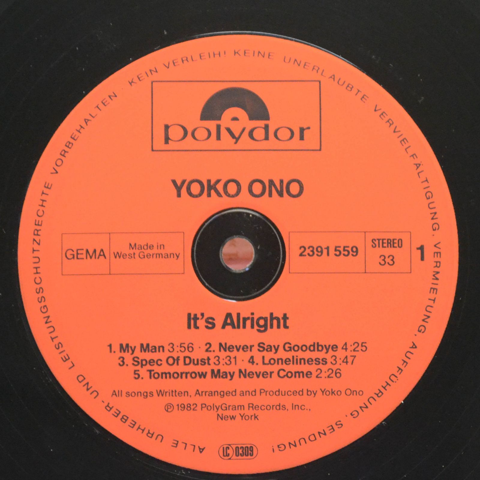 Yoko Ono — It's Alright (I See Rainbows), 1982