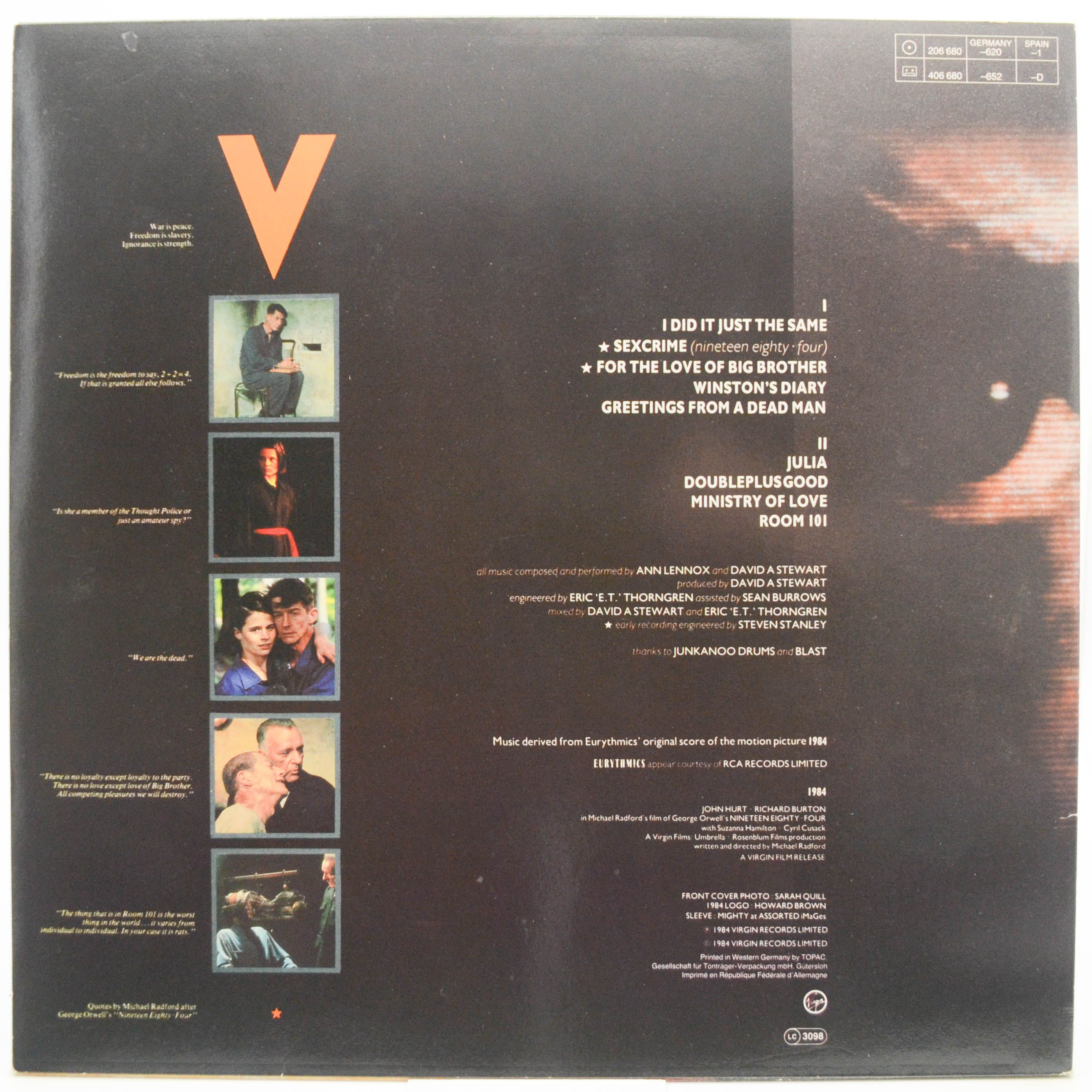 Виниловая пластинка Eurythmics — 1984 (For The Love Of Big Brother), 1984