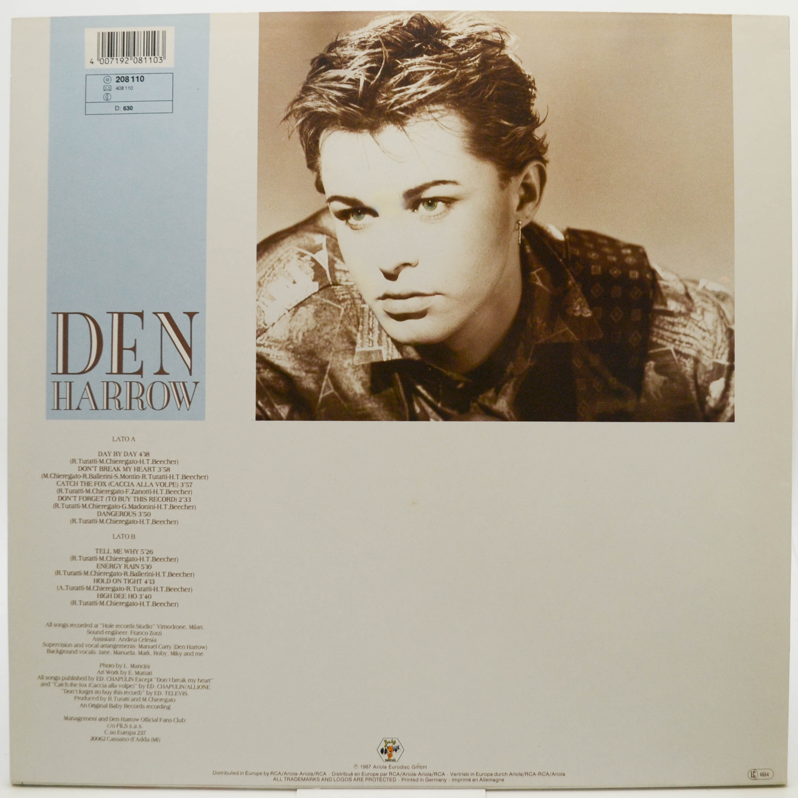 Den Harrow — Day By Day, 1987