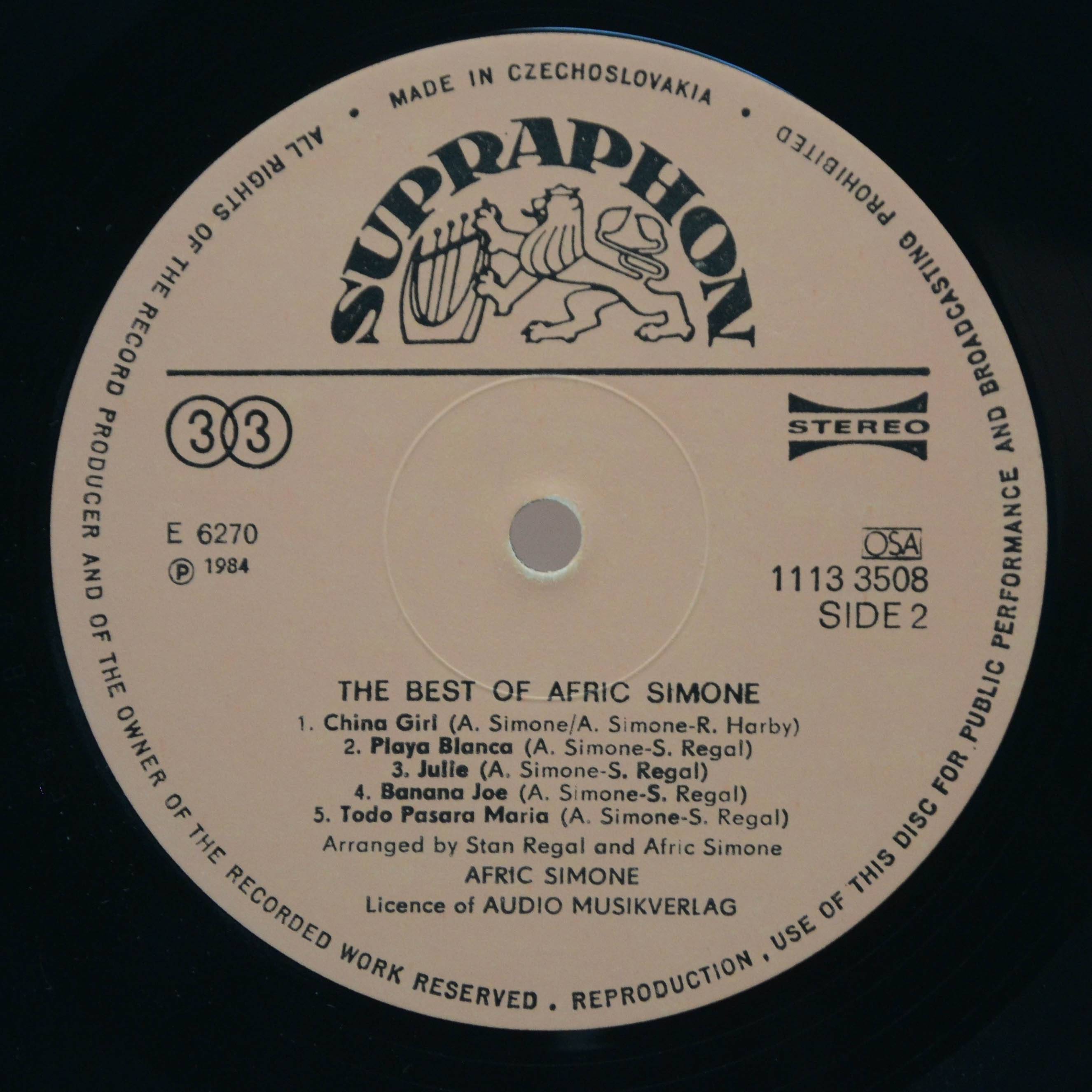 Afric Simone — The Best Of Afric Simone, 1984