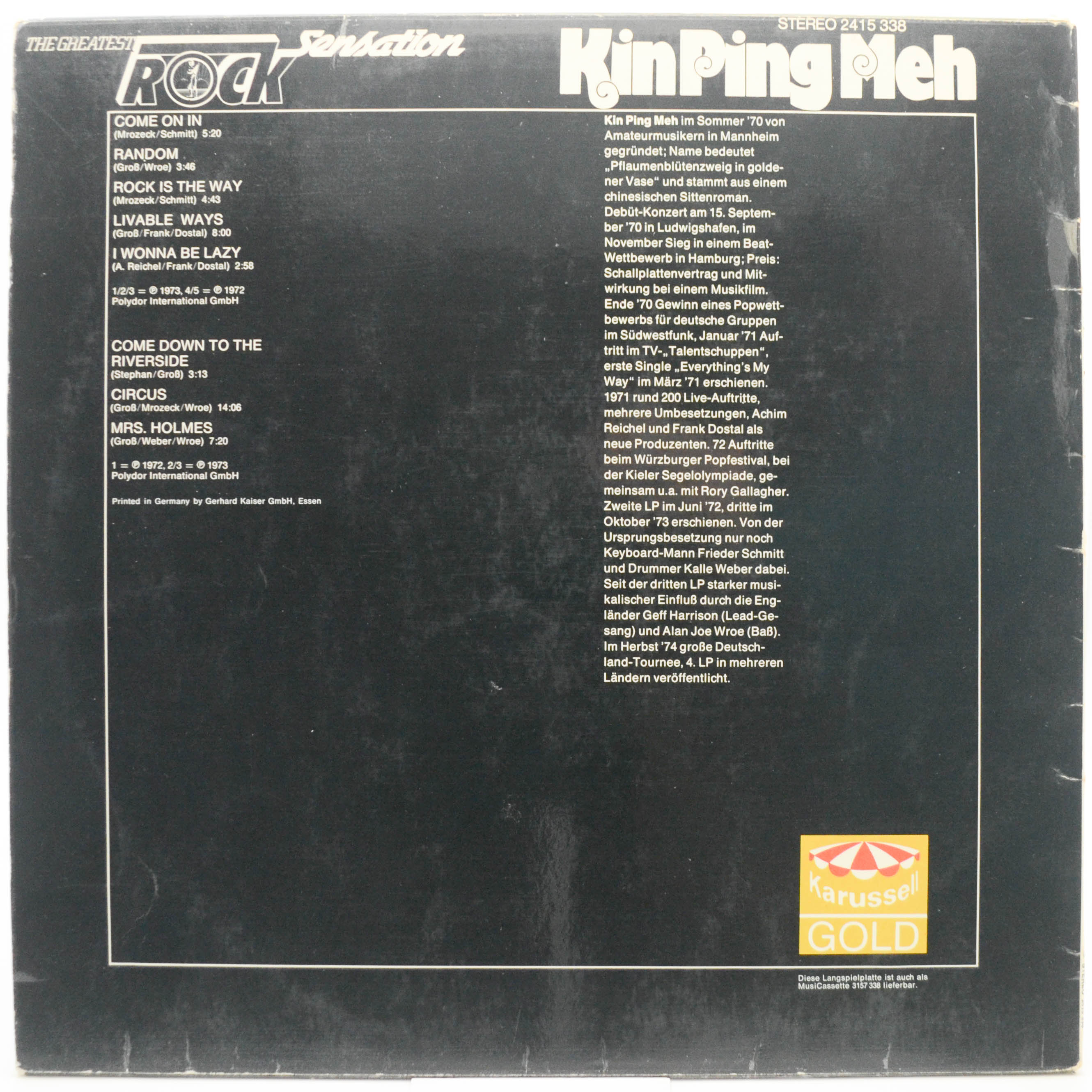 Kin Ping Meh — The Greatest Rock Sensation, 1975