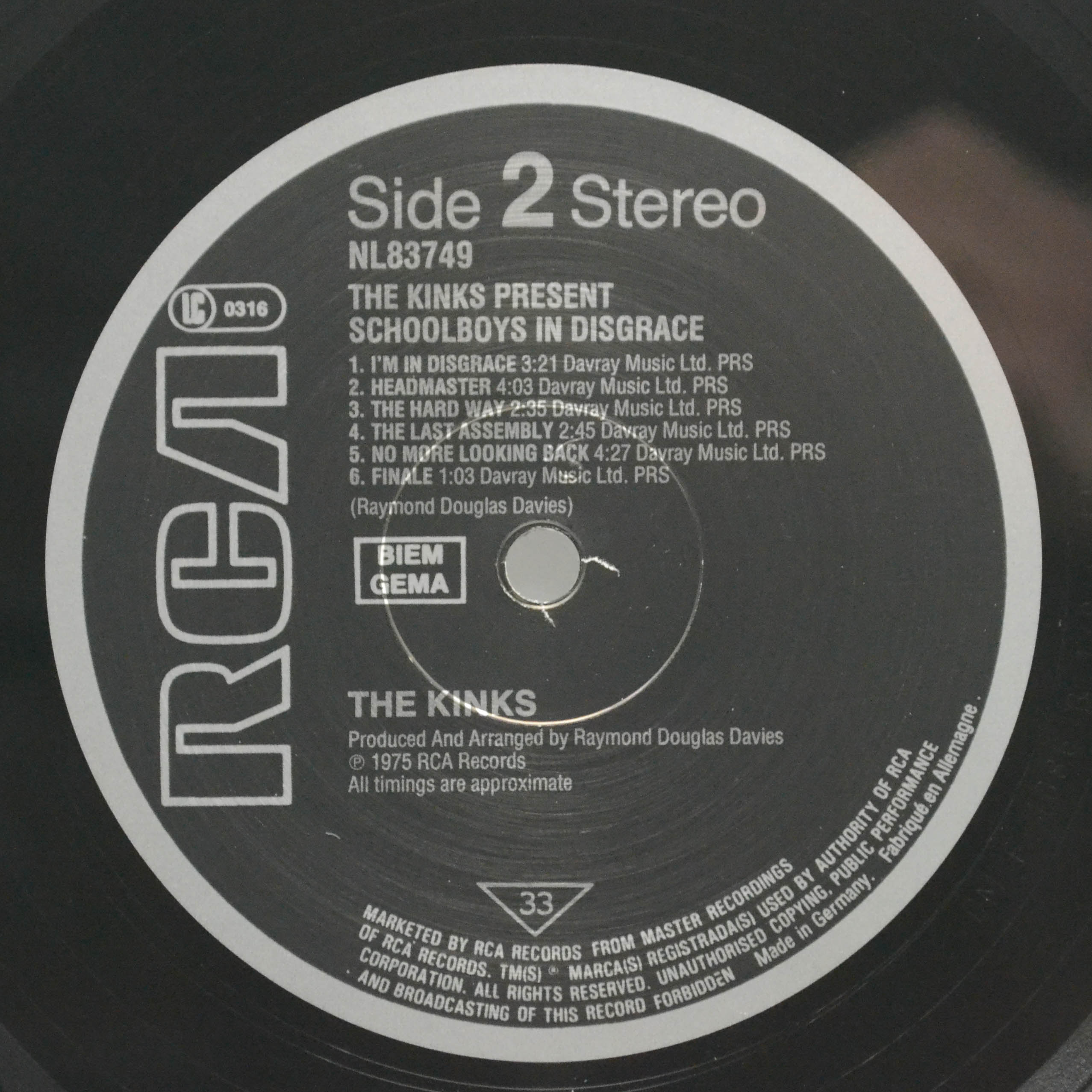 Kinks — The Kinks Present Schoolboys In Disgrace, 1975