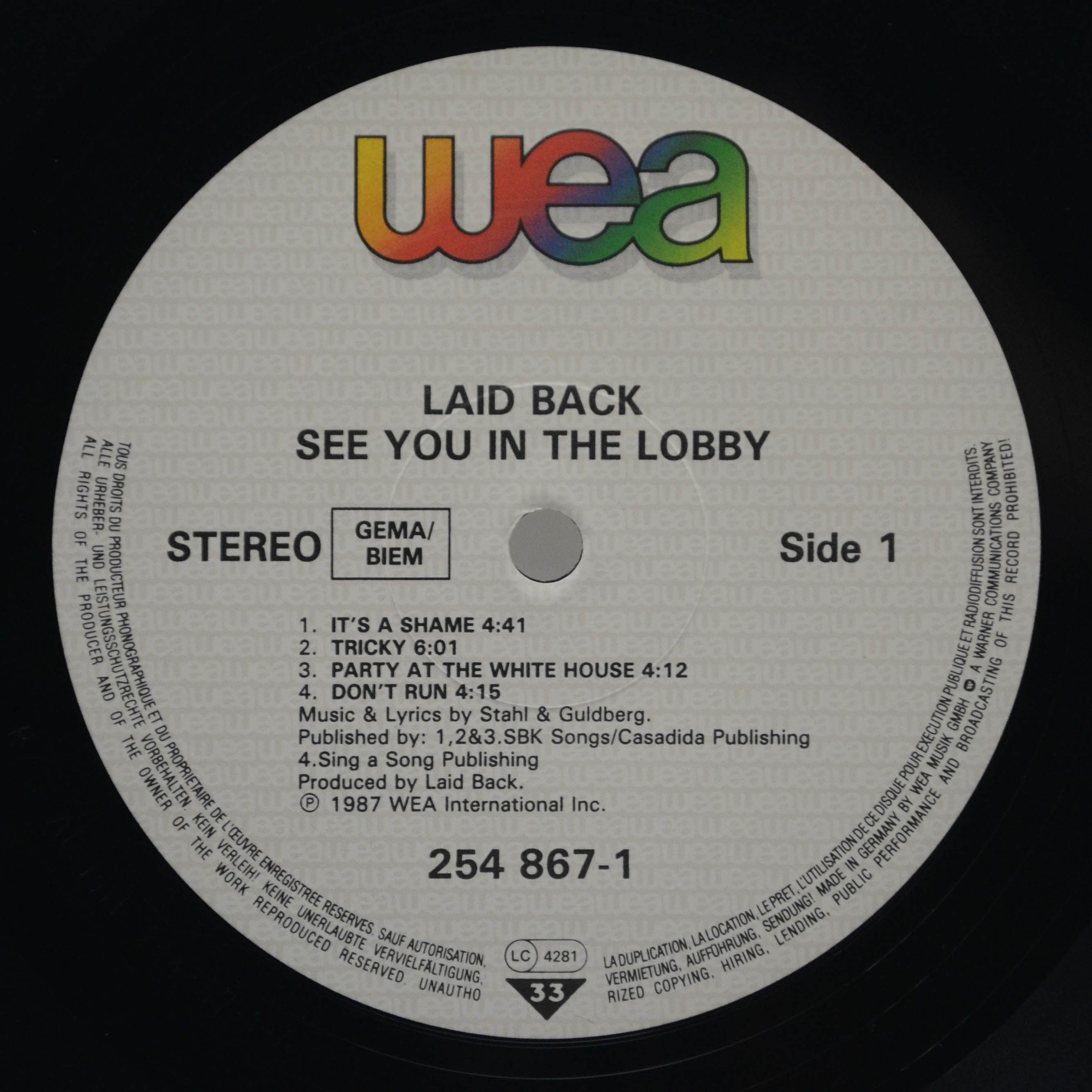Laid Back — See You In The Lobby, 1987