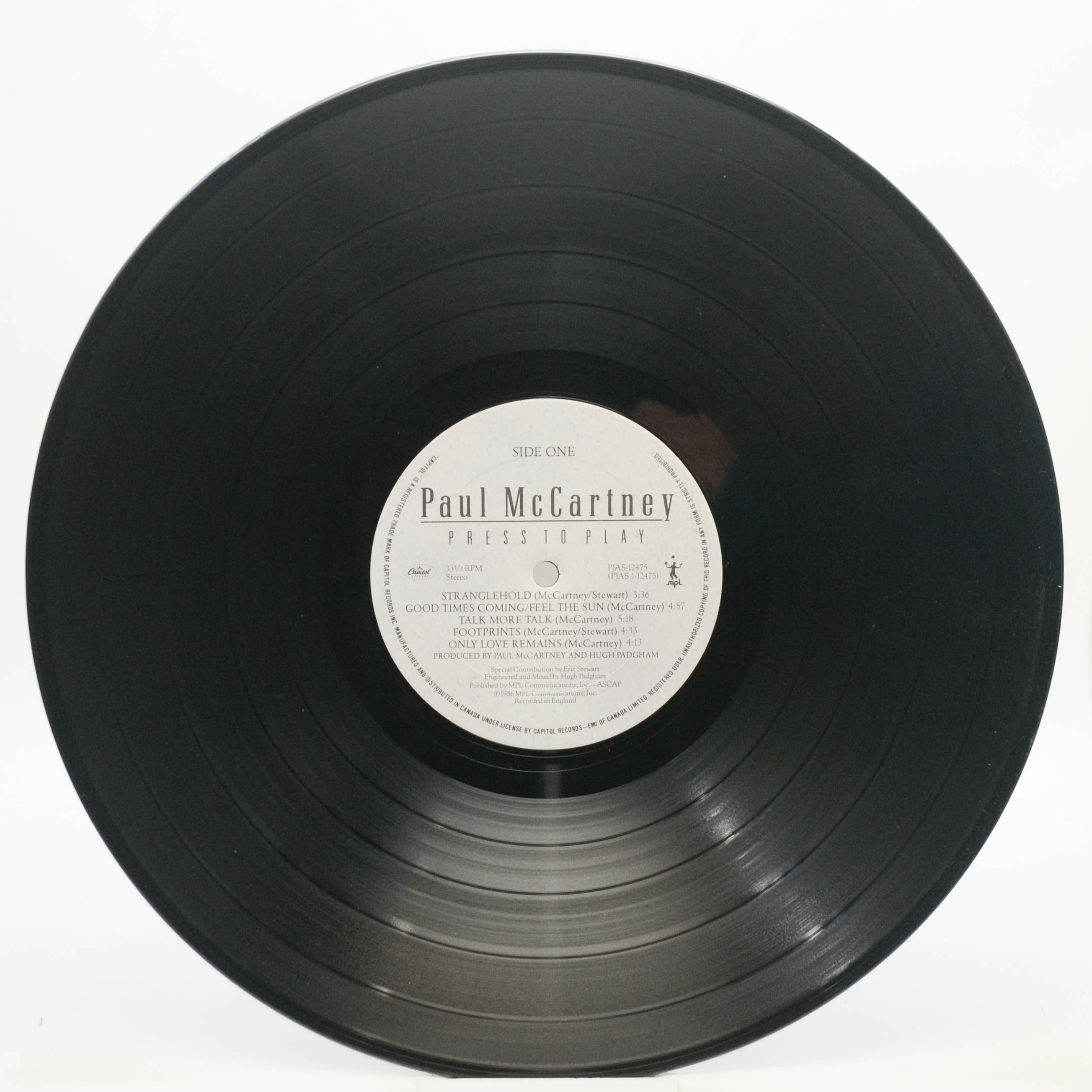 Paul McCartney — Press To Play, 1986