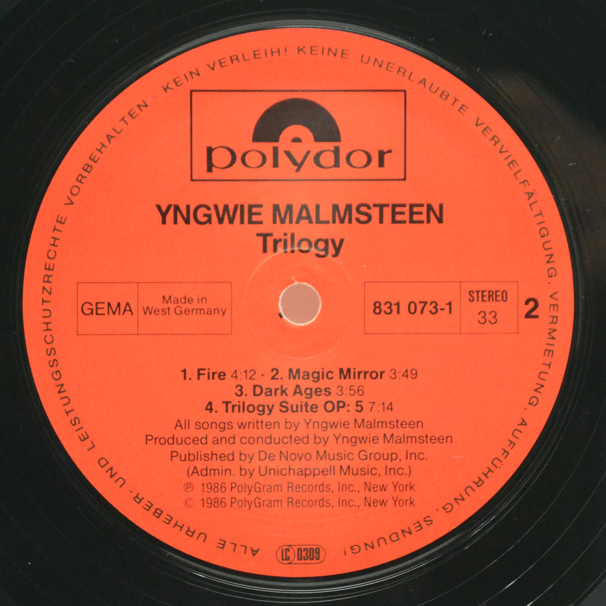 Yngwie J. Malmsteen — Trilogy, 1986