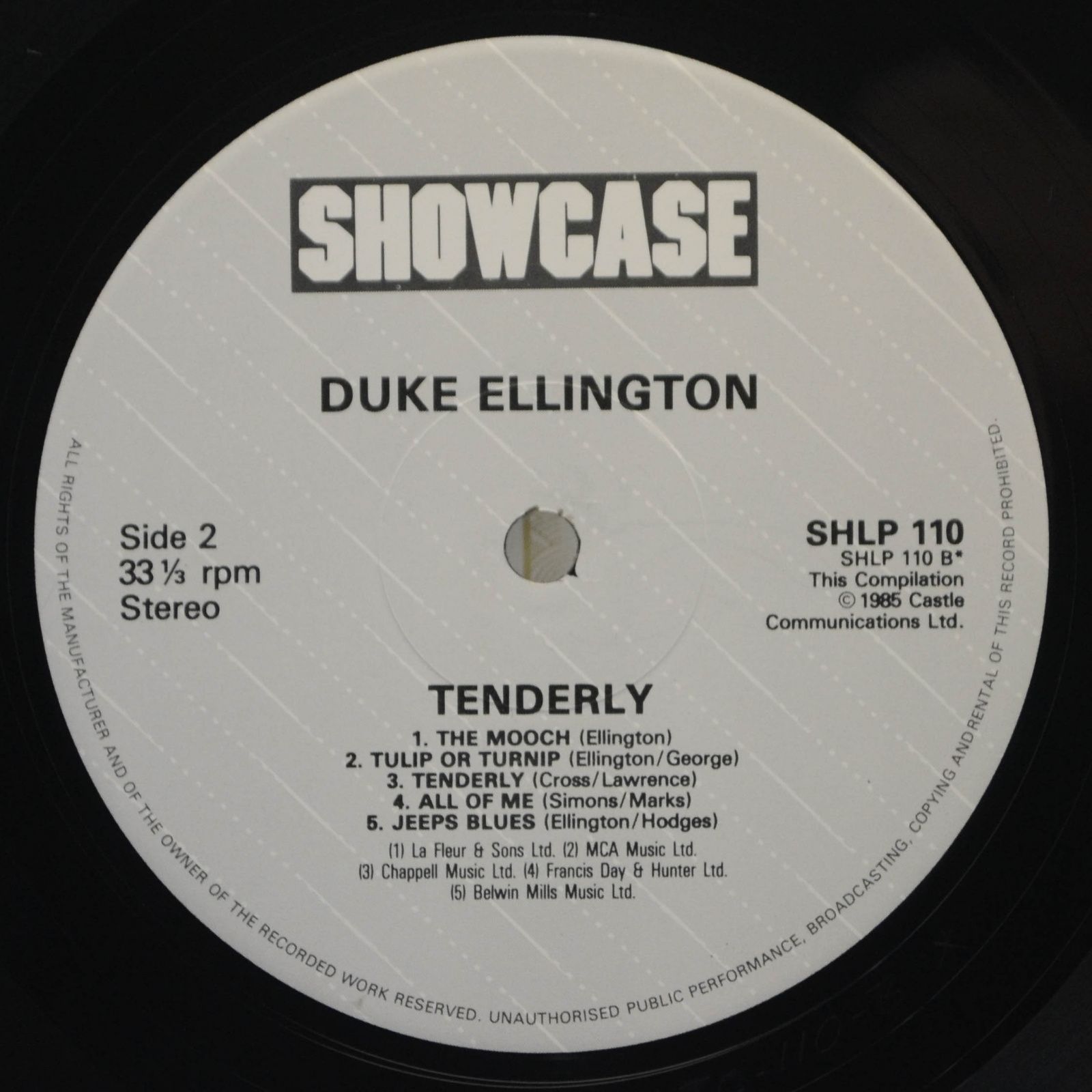 Duke Ellington — Tenderly, 1985