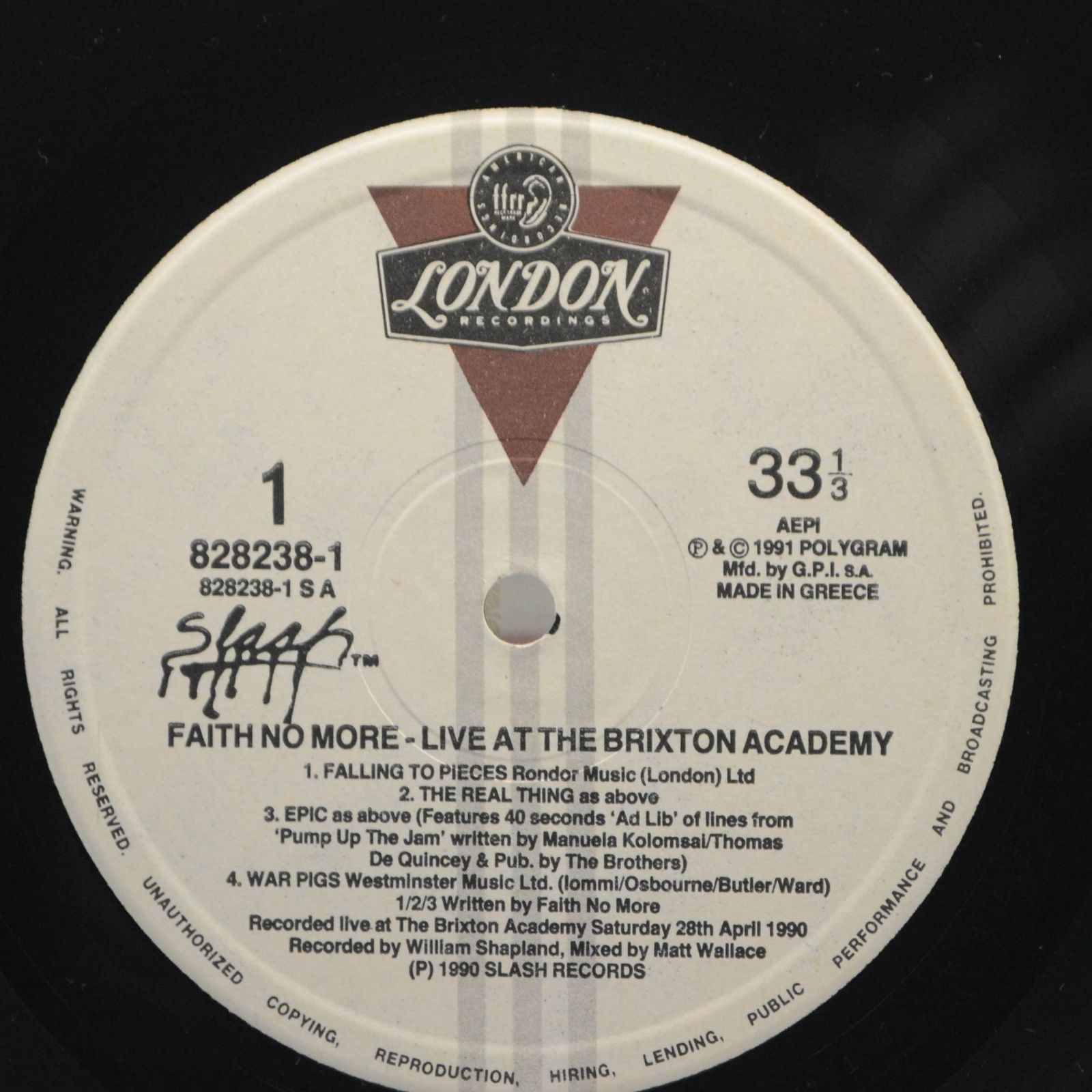 Faith No More — Live At The Brixton Academy, 1991