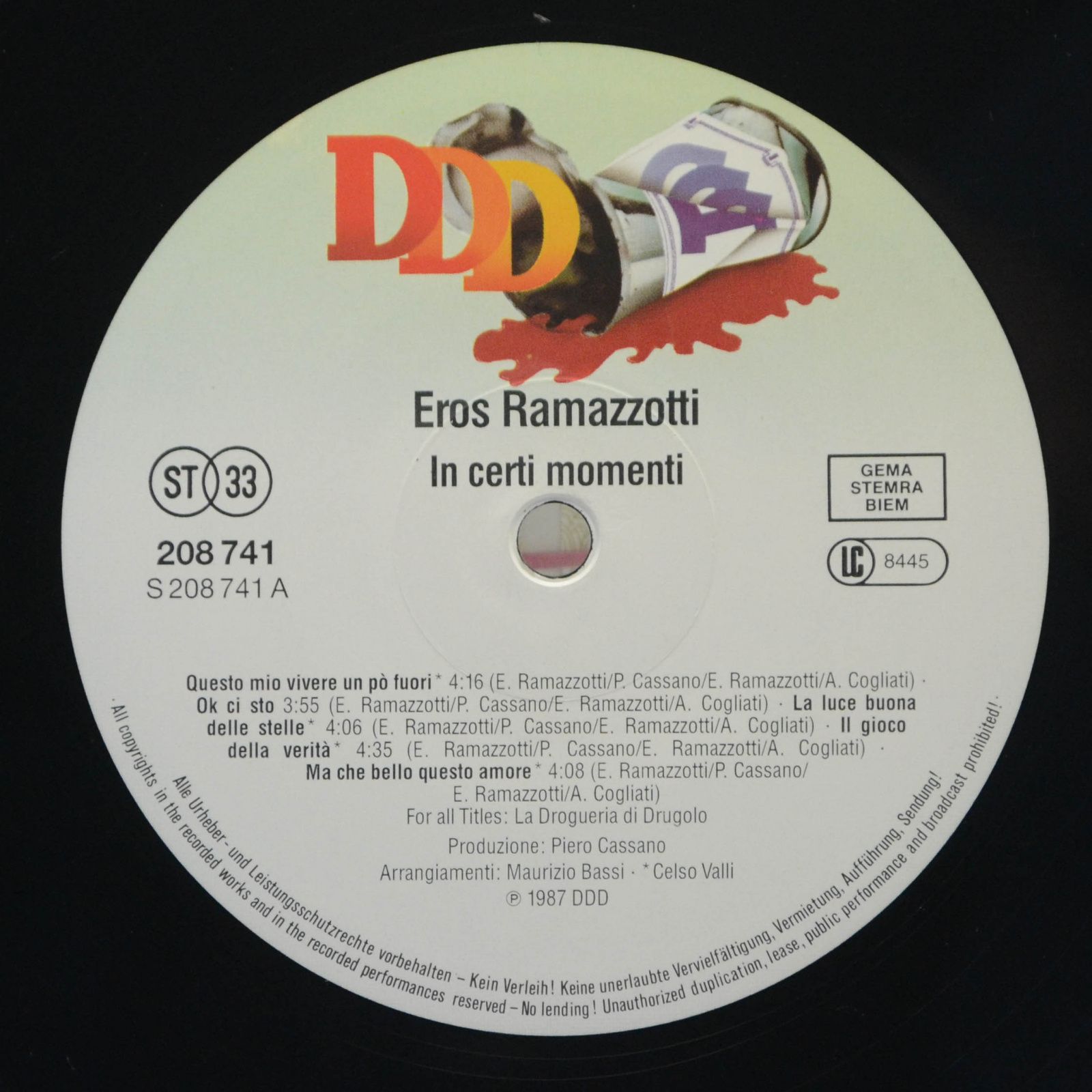Eros Ramazzotti — In Certi Momenti, 1987