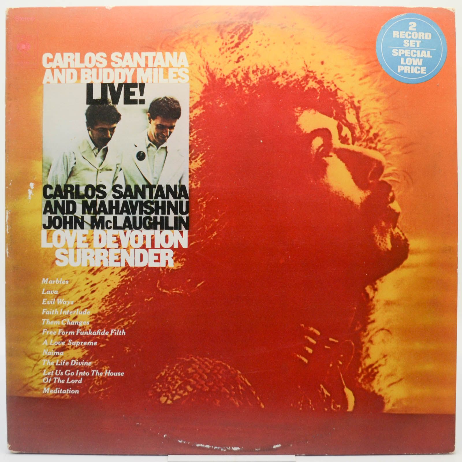 Carlos Santana And Buddy Miles And Mahavishnu John Mclaughlin — Live! / Love Devotion Surrender (2LP), 1976