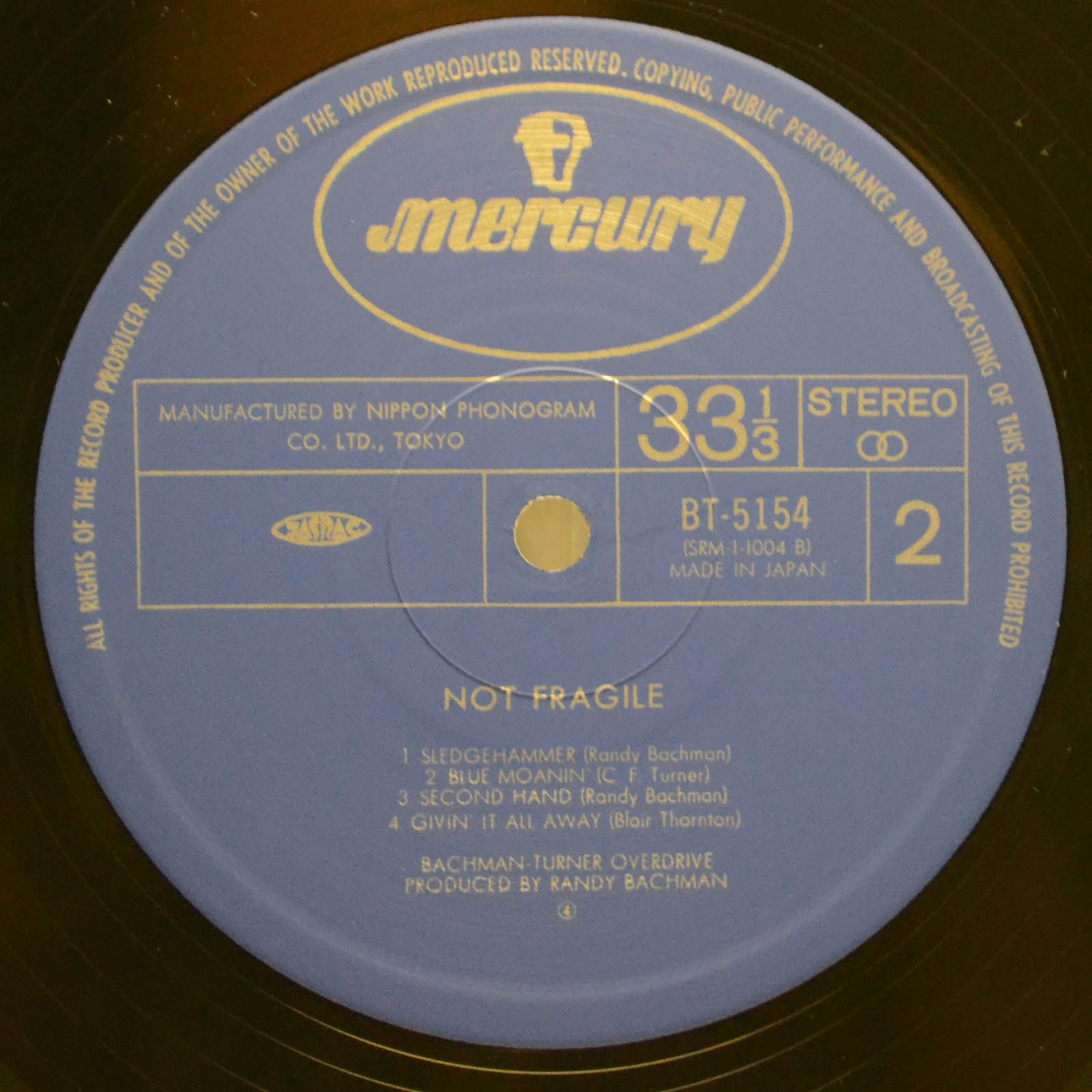 Bachman-Turner Overdrive — Not Fragile, 1974