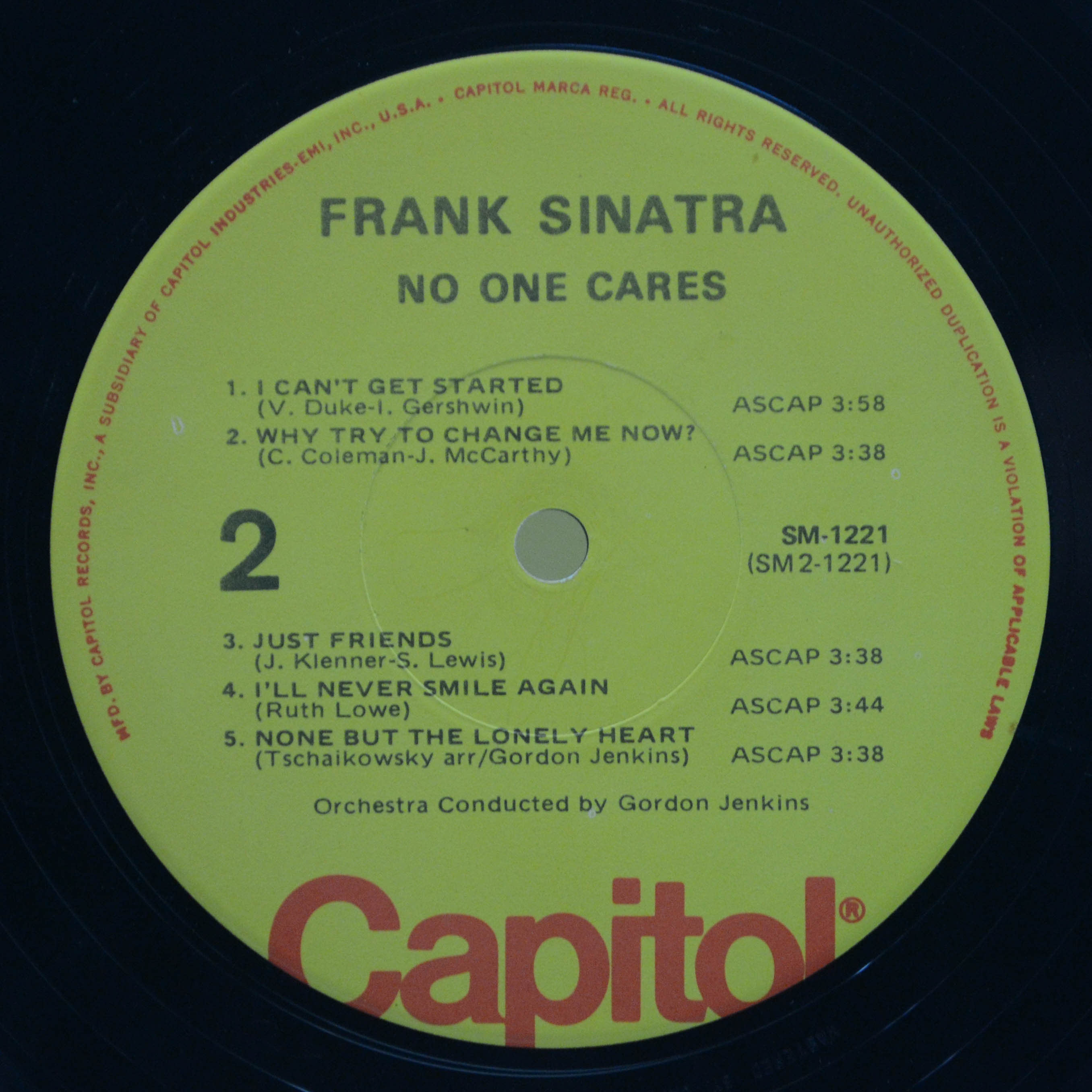 Frank Sinatra — No One Cares (USA), 1959
