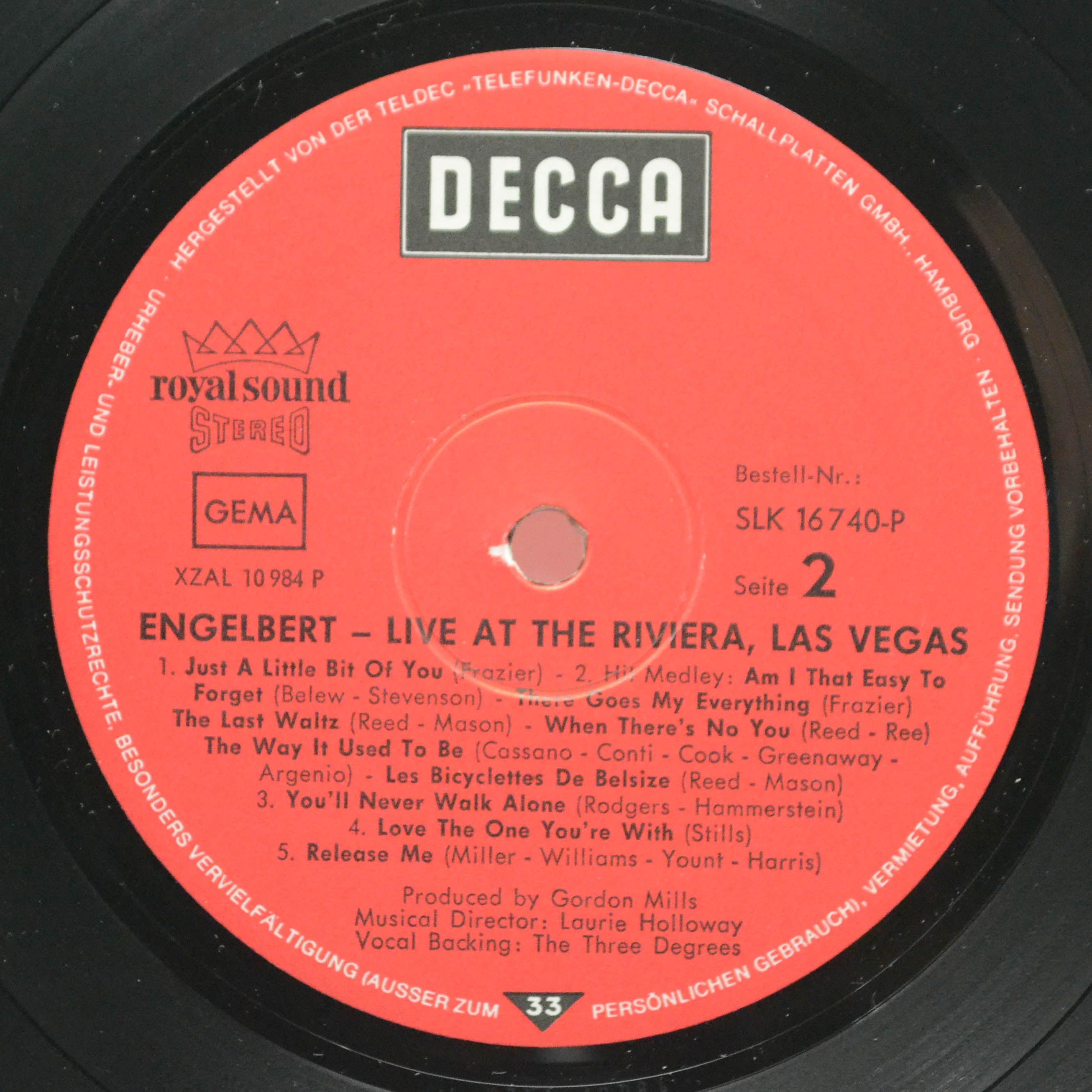 Engelbert — Live And S.R.O. At The Riviera Hotel, Las Vegas, 1971