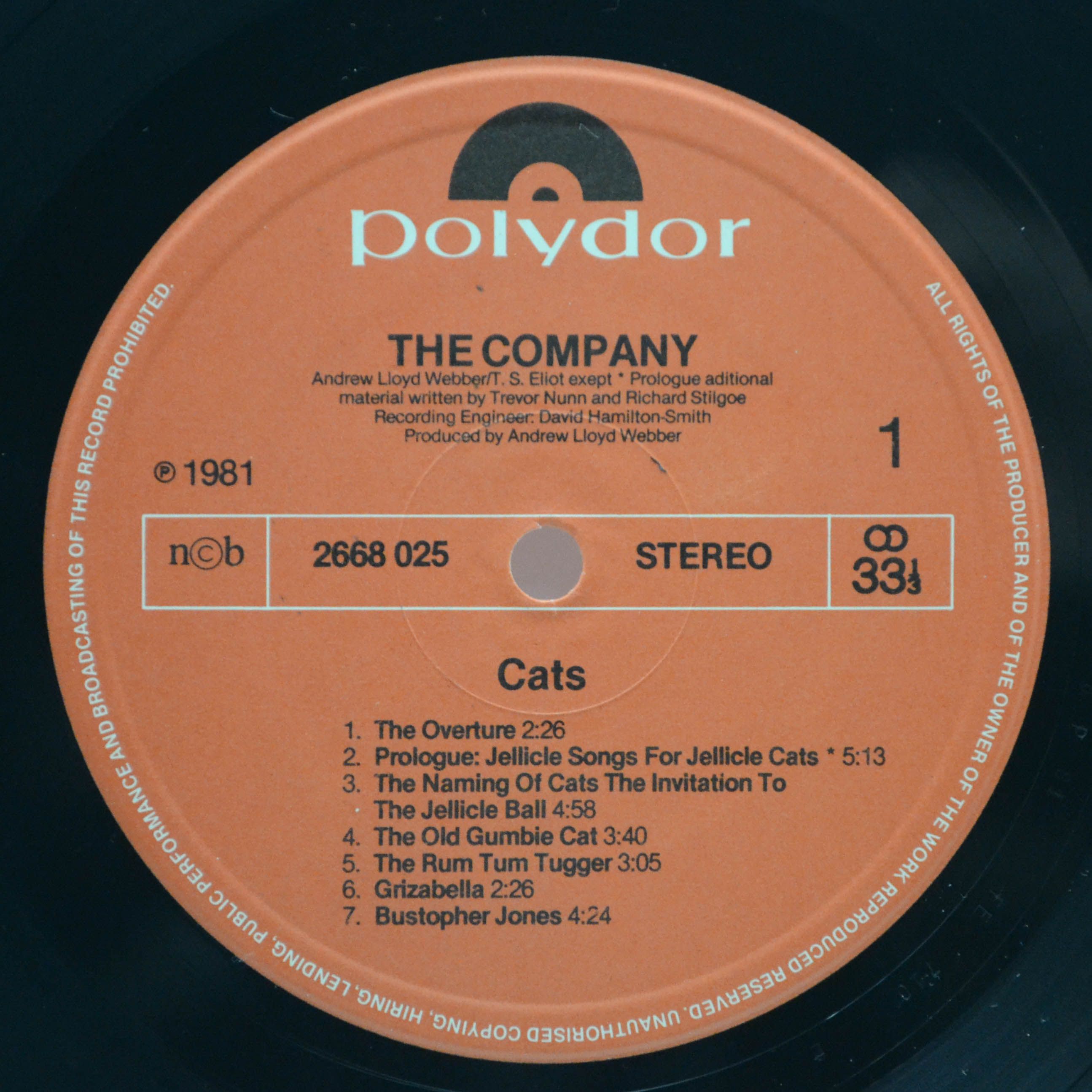 Andrew Lloyd Webber — Cats (2LP), 1981