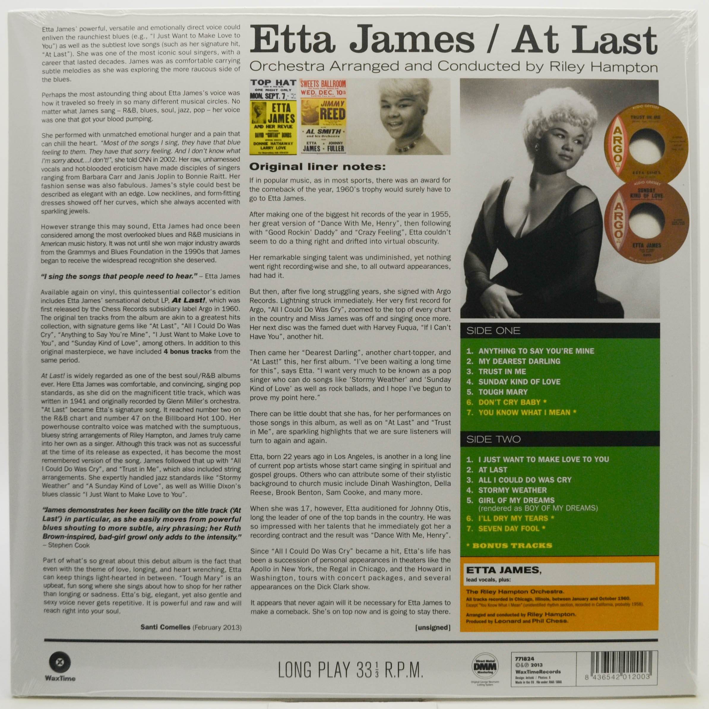 Виниловая пластинка Etta James — At Last!, 1960