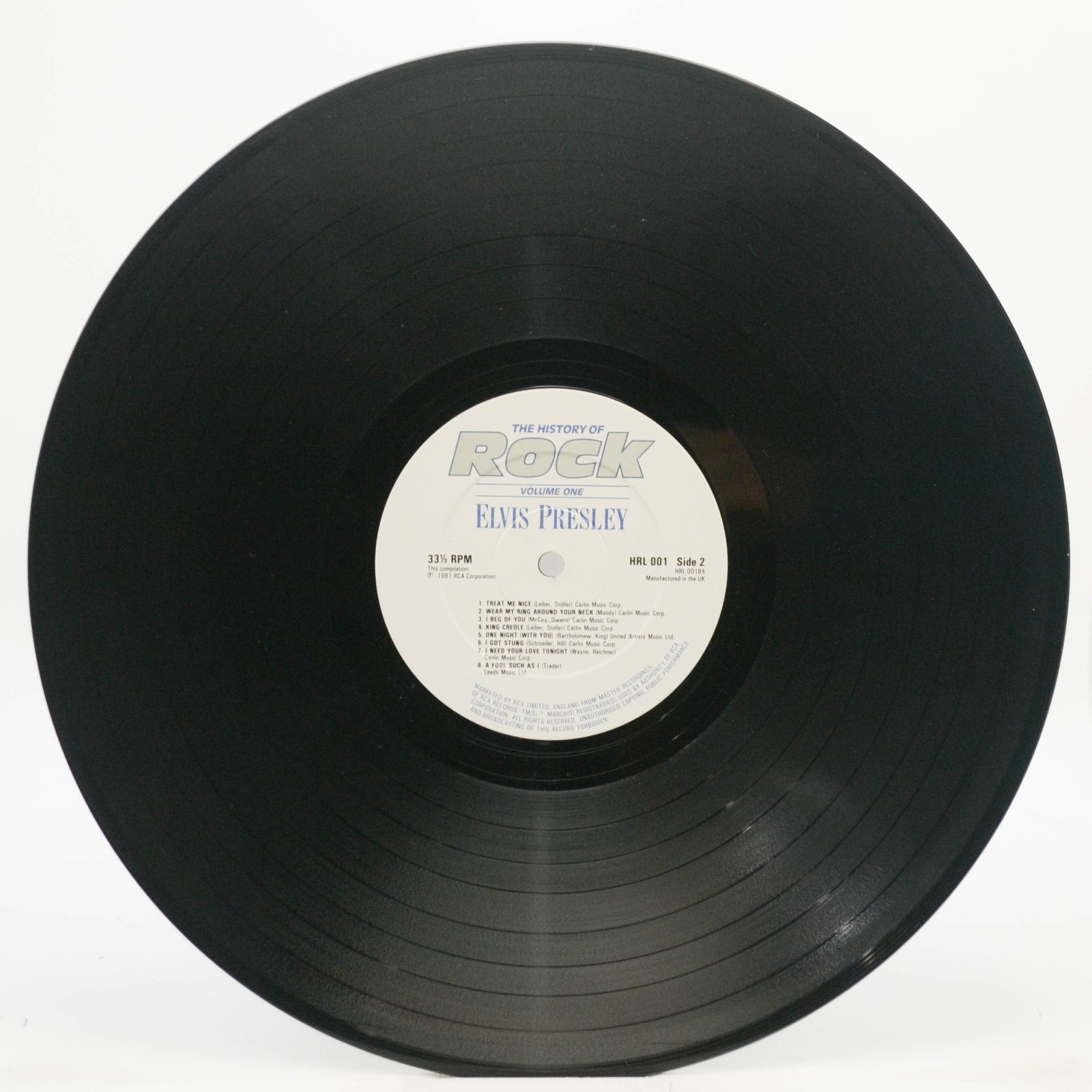 Elvis Presley — The History Of Rock (Volume One) (UK), 1981