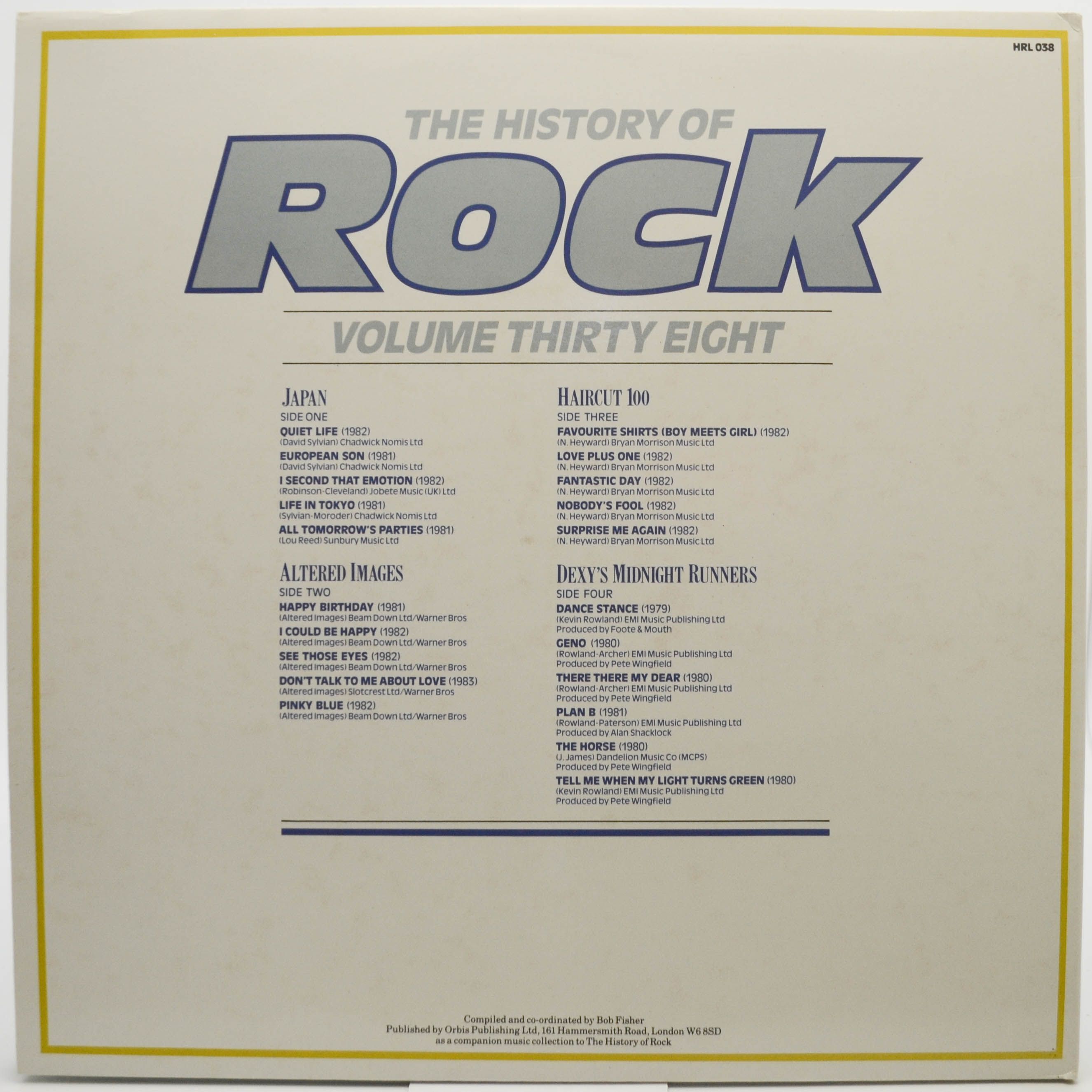 Japan / Altered Images / Haircut 100 / Dexy's Midnight Runners — The History Of Rock (Volume Thirty Eight) (2LP, UK), 1986
