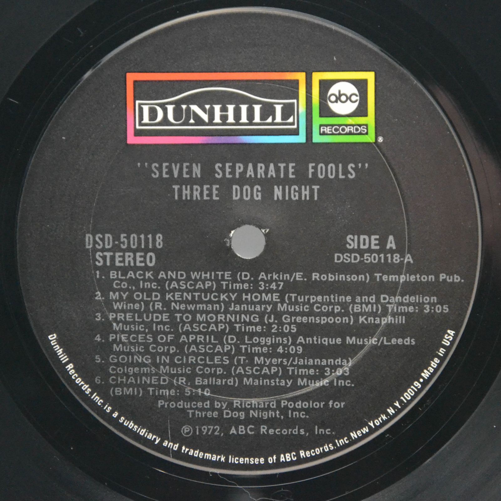 Three Dog Night — Seven Separate Fools (USA), 1972