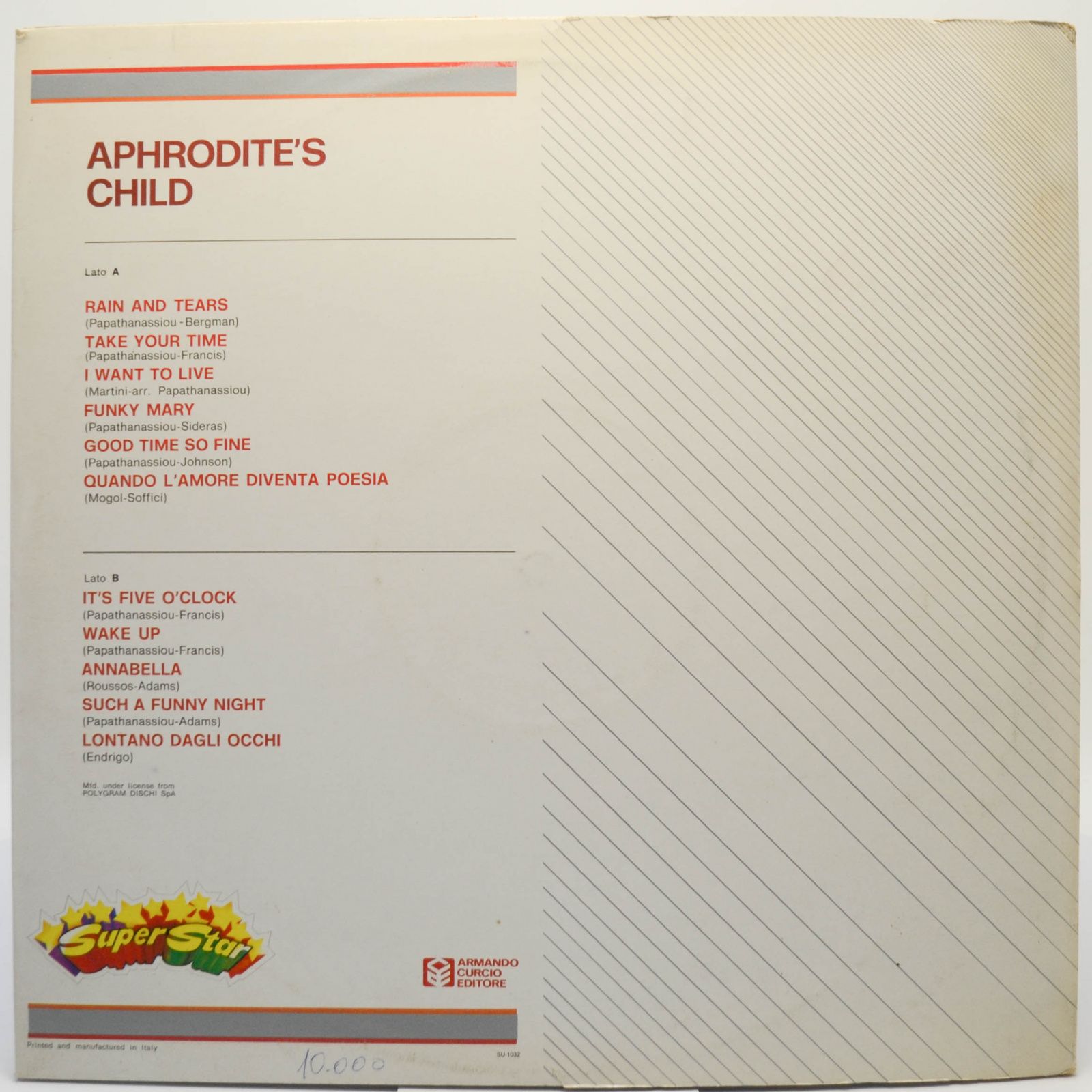 Aphrodite's Child — Aphrodite's Child (booklet), 1982