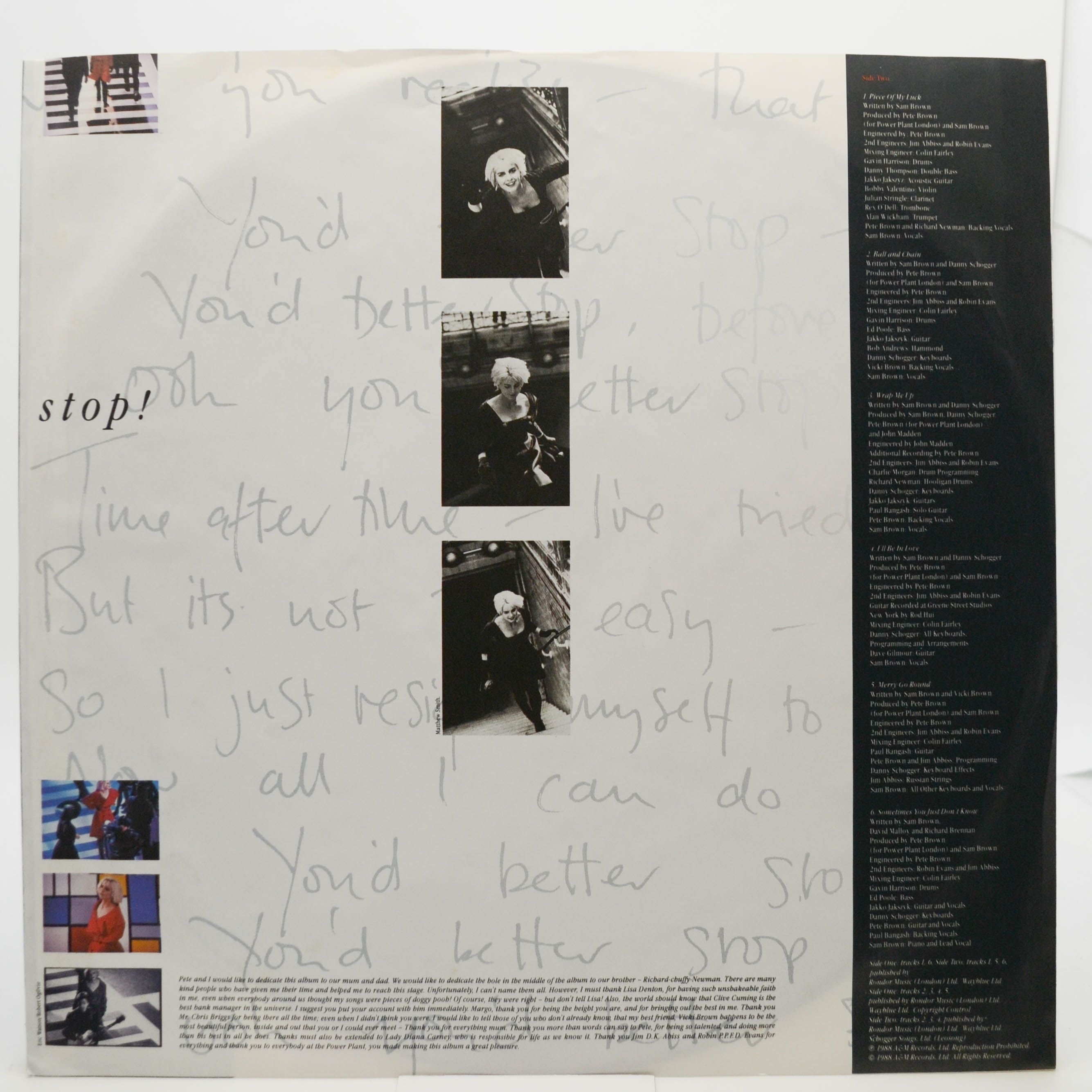 Sam Brown — Stop!, 1988