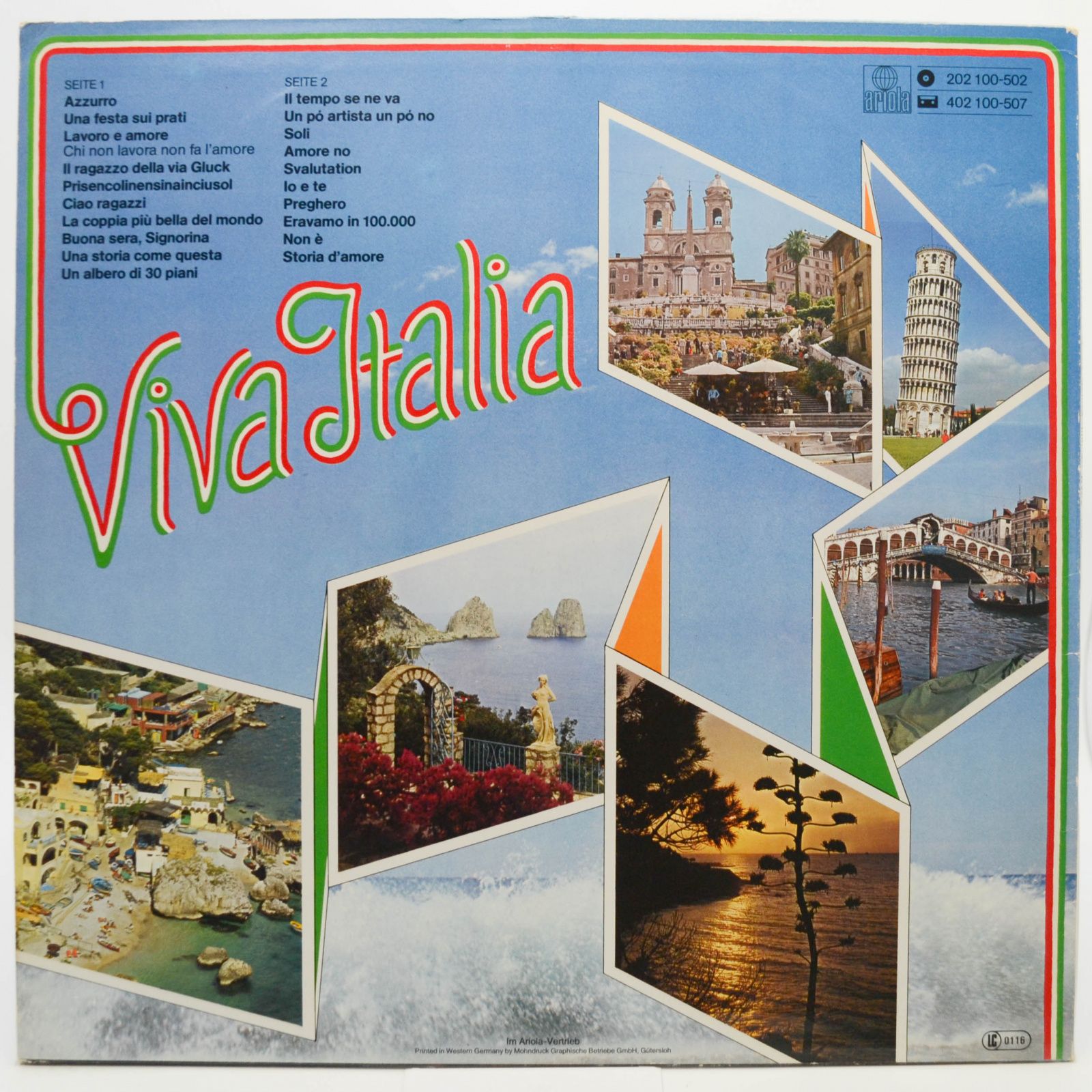 Adriano Celentano — Viva Italia (20 Super Songs), 1980