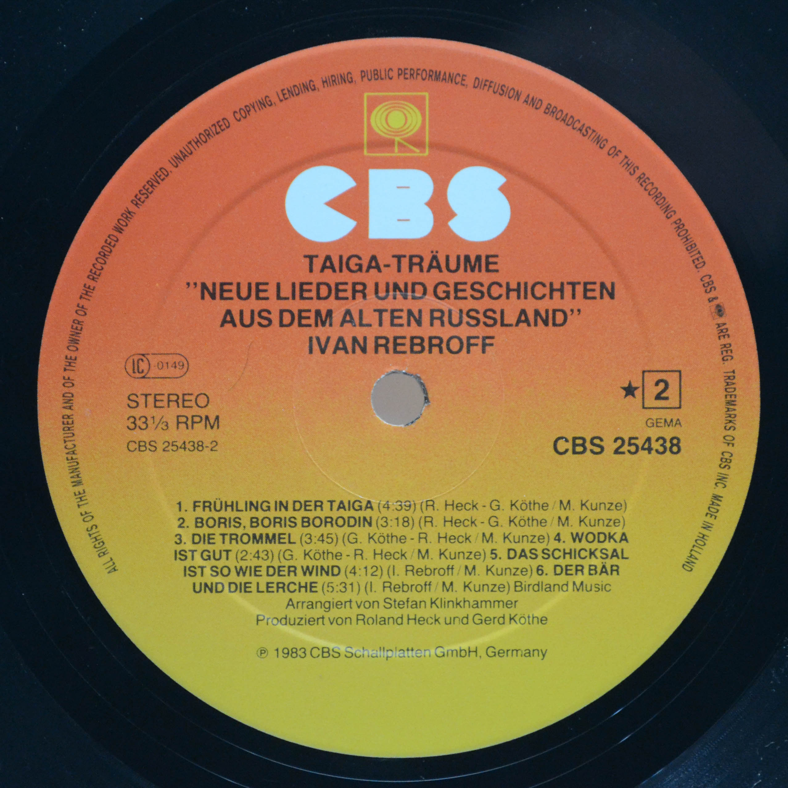 Ivan Rebroff — Taiga-Träume (Neue Lieder Und Geschichten Aus Dem Alten Rußland), 1983