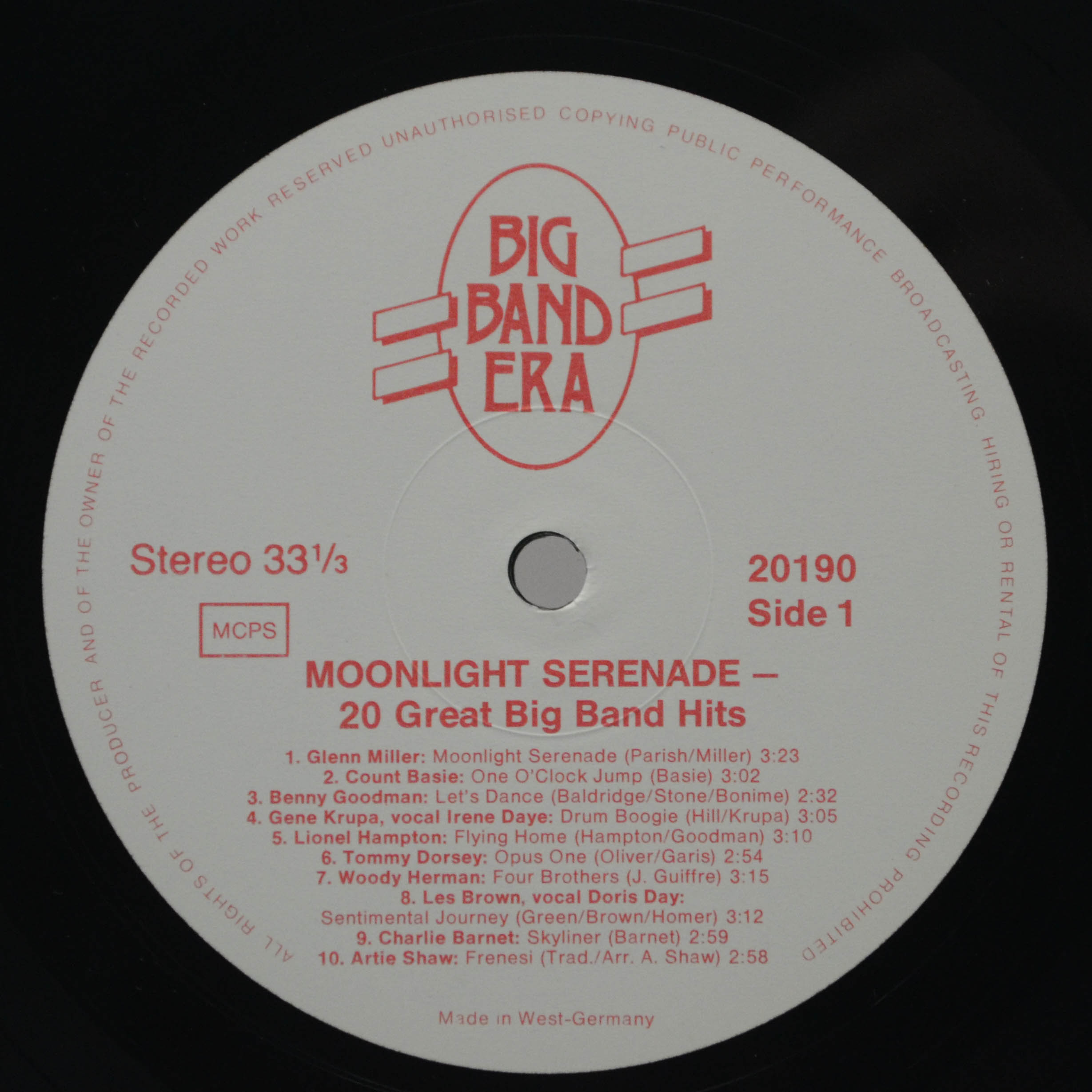 Виниловая пластинка Various — Moonlight Serenade - 20 Great Big Band Hits, 1984