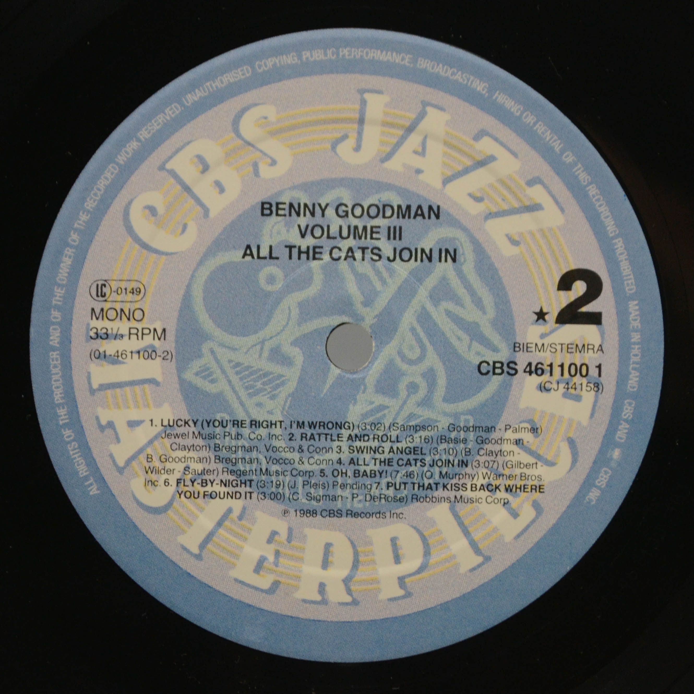 Benny Goodman — Vol. III: All The Cats Join In, 1988