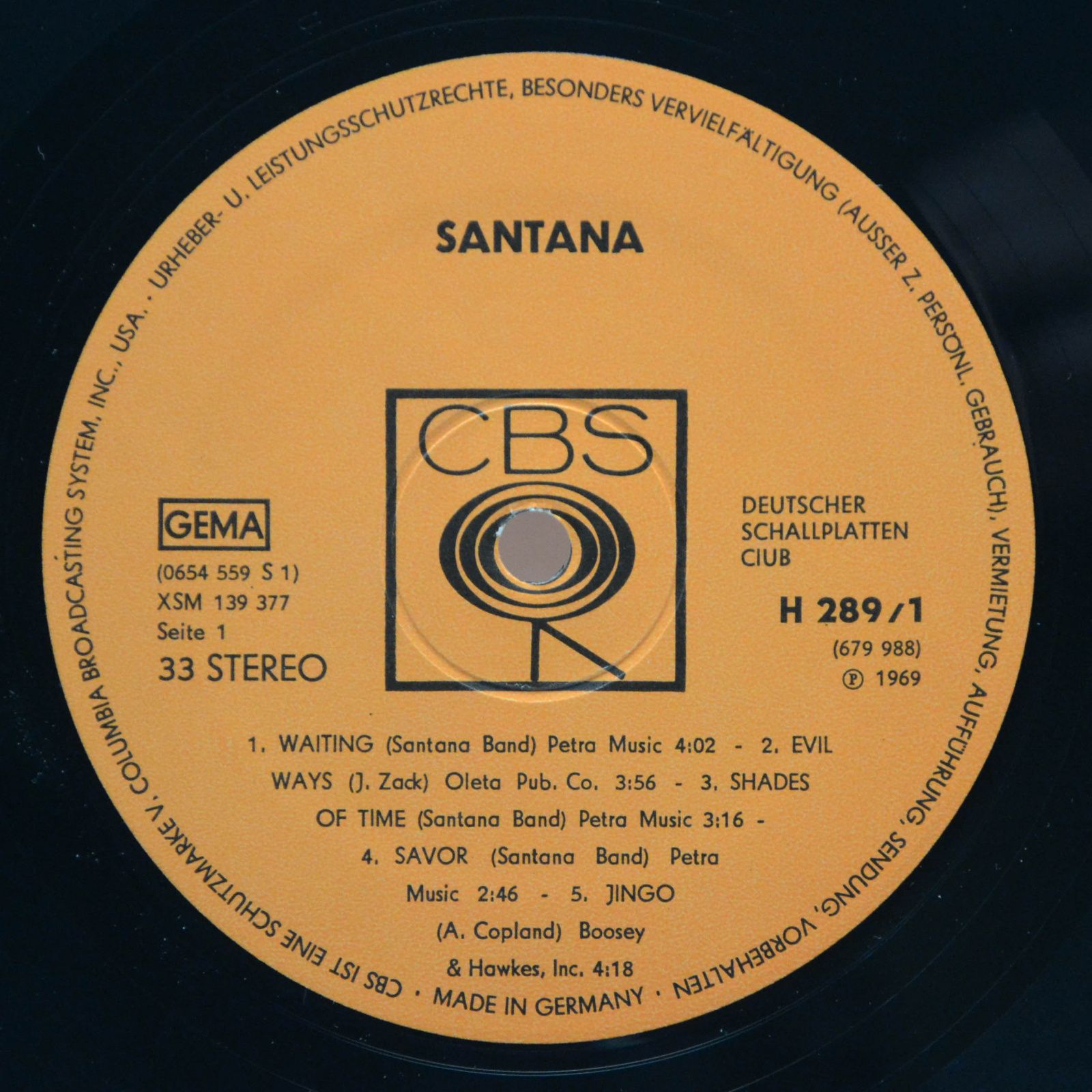 Santana — Santana, 1969