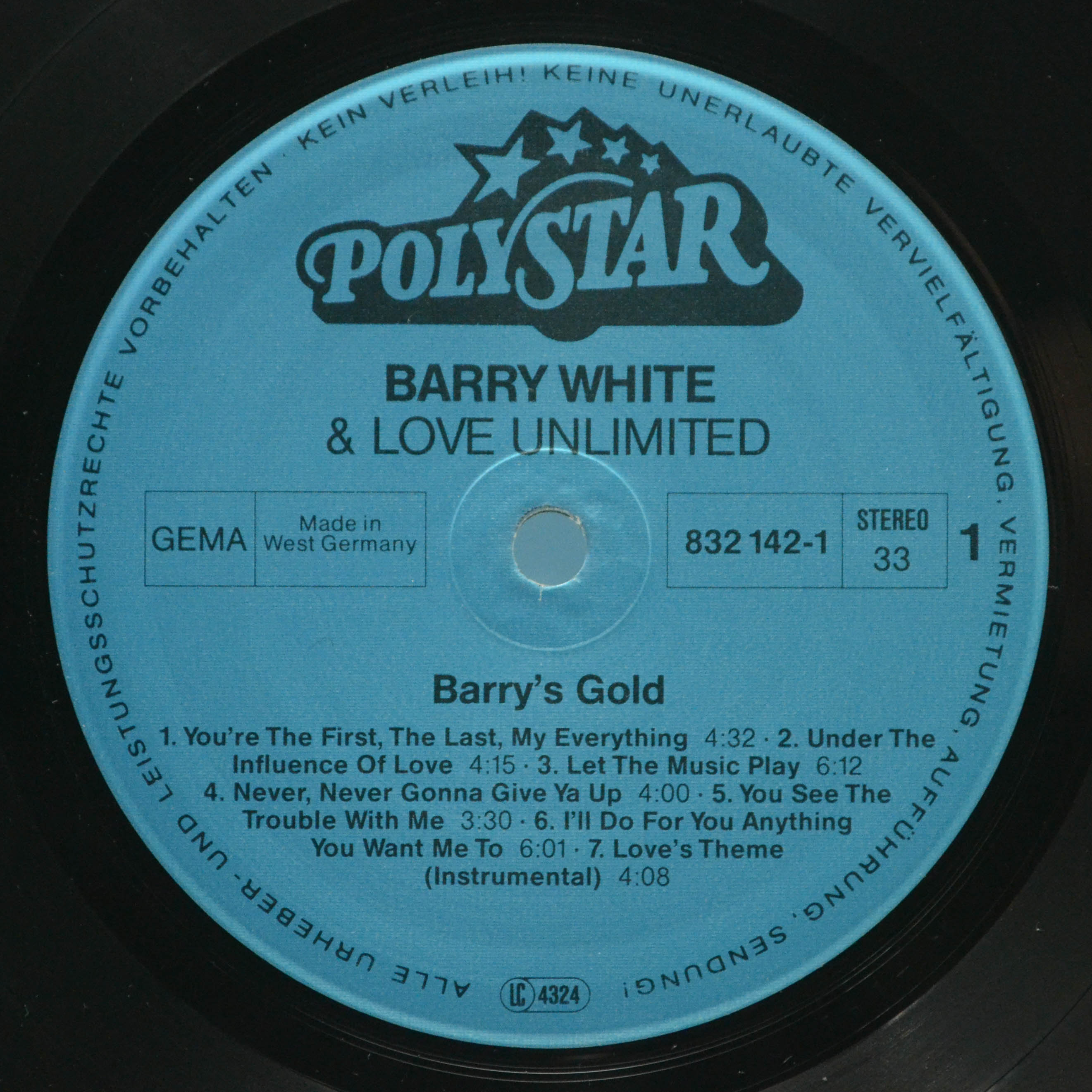 Barry White And Love Unlimited — Barry's Gold, 1988