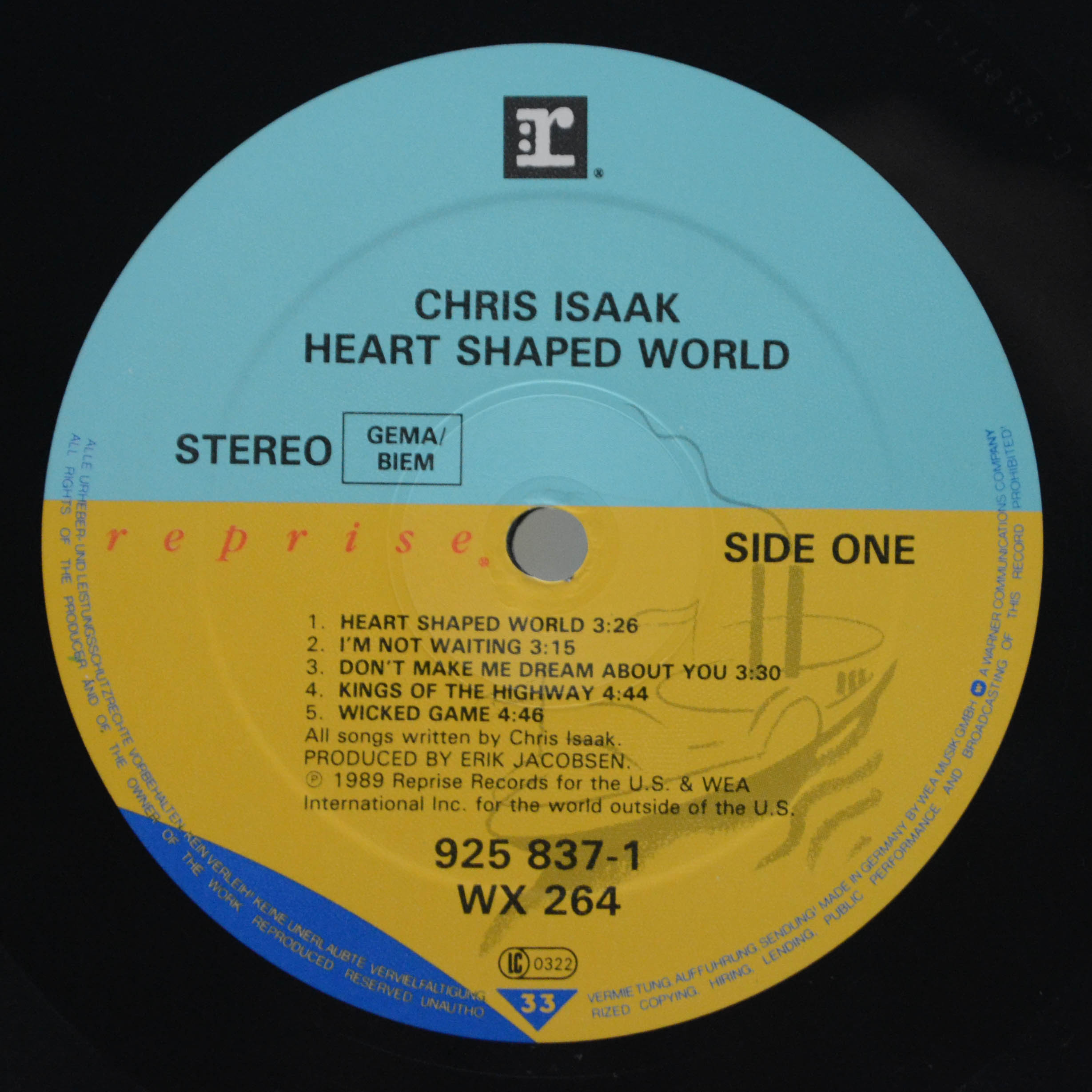 Виниловая пластинка Chris Isaak — Heart Shaped World, 1989