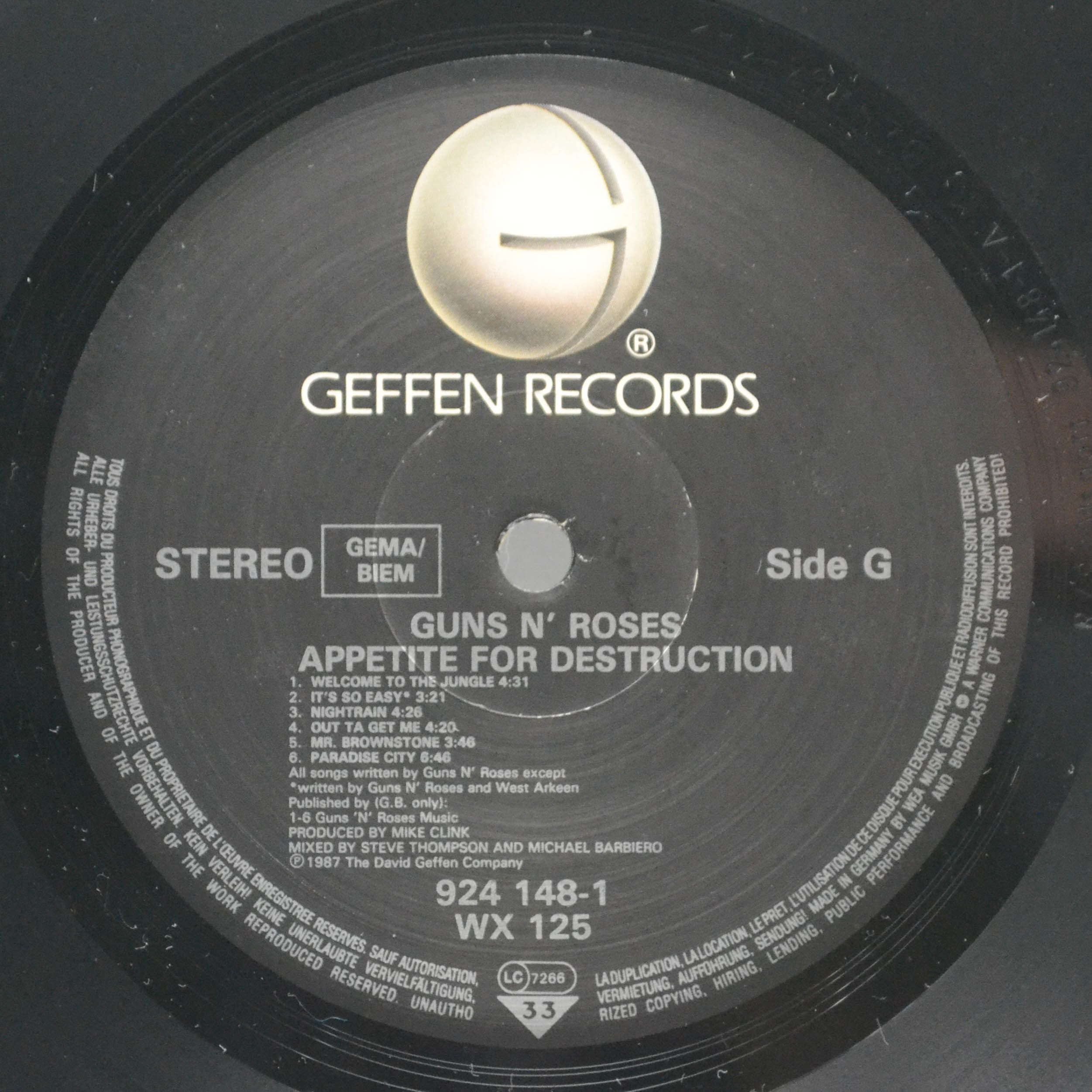 Guns N' Roses — Appetite For Destruction, 1987