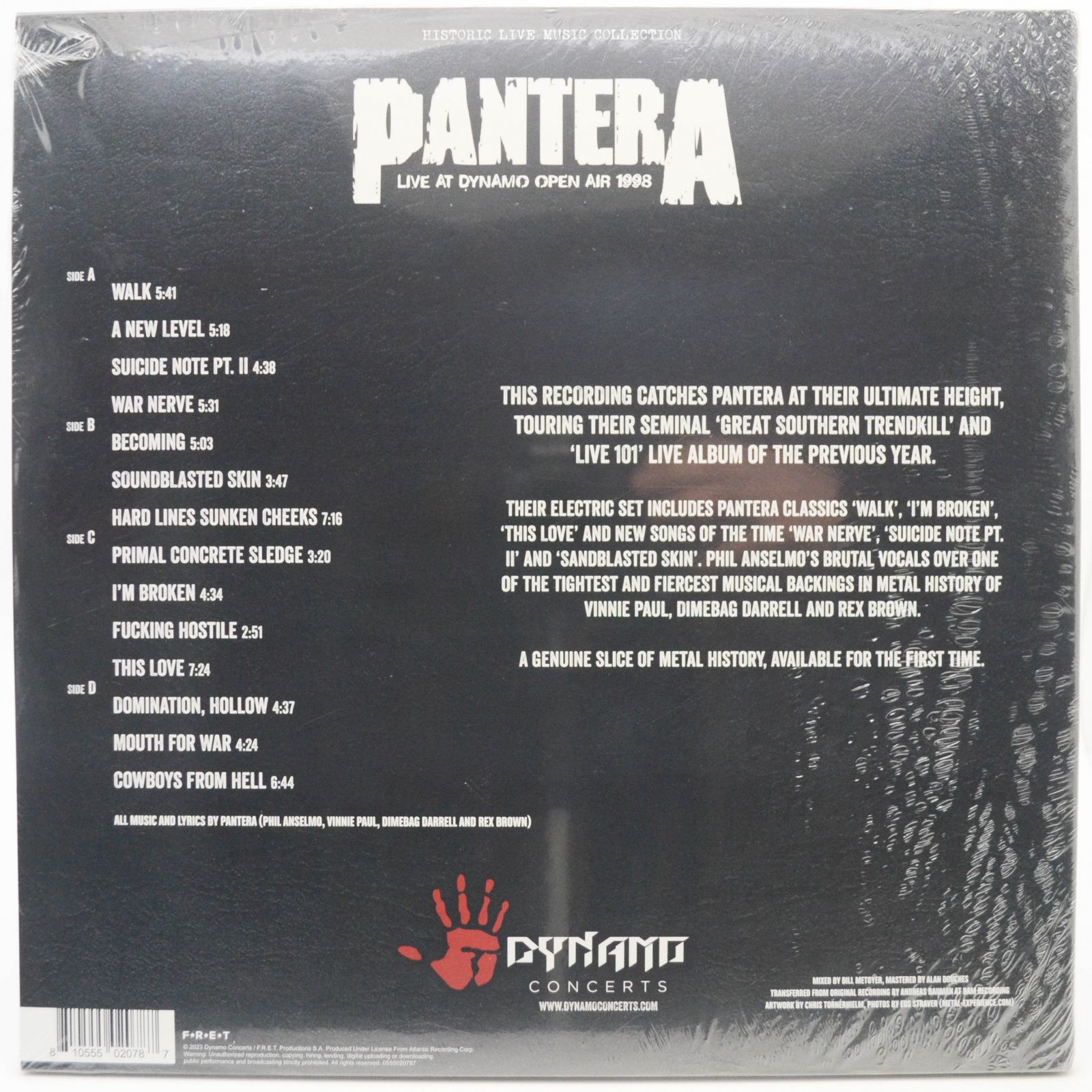 Pantera — Live At Dynamo Open Air 1998 (2LP), 2018