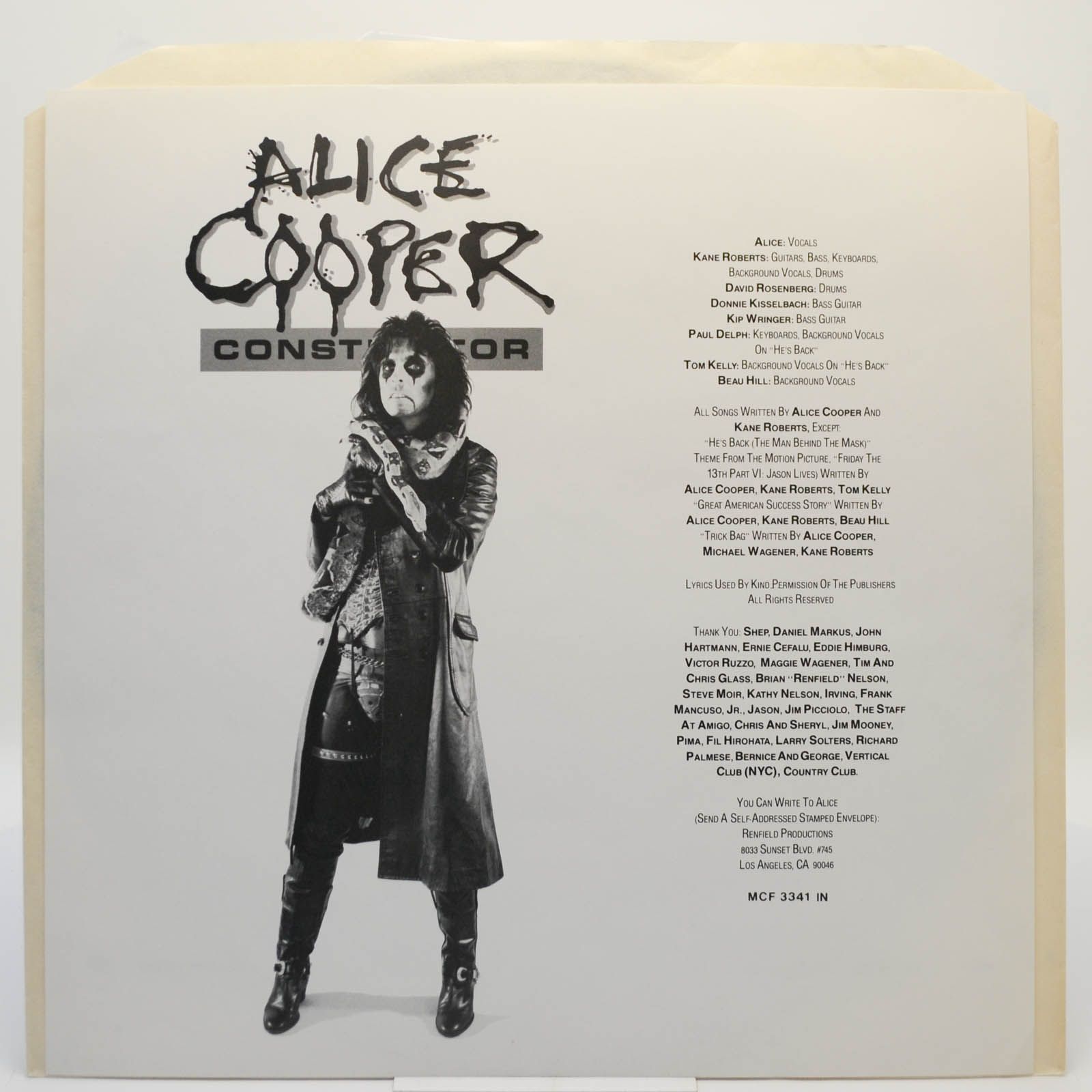 Alice Cooper — Constrictor (UK), 1986