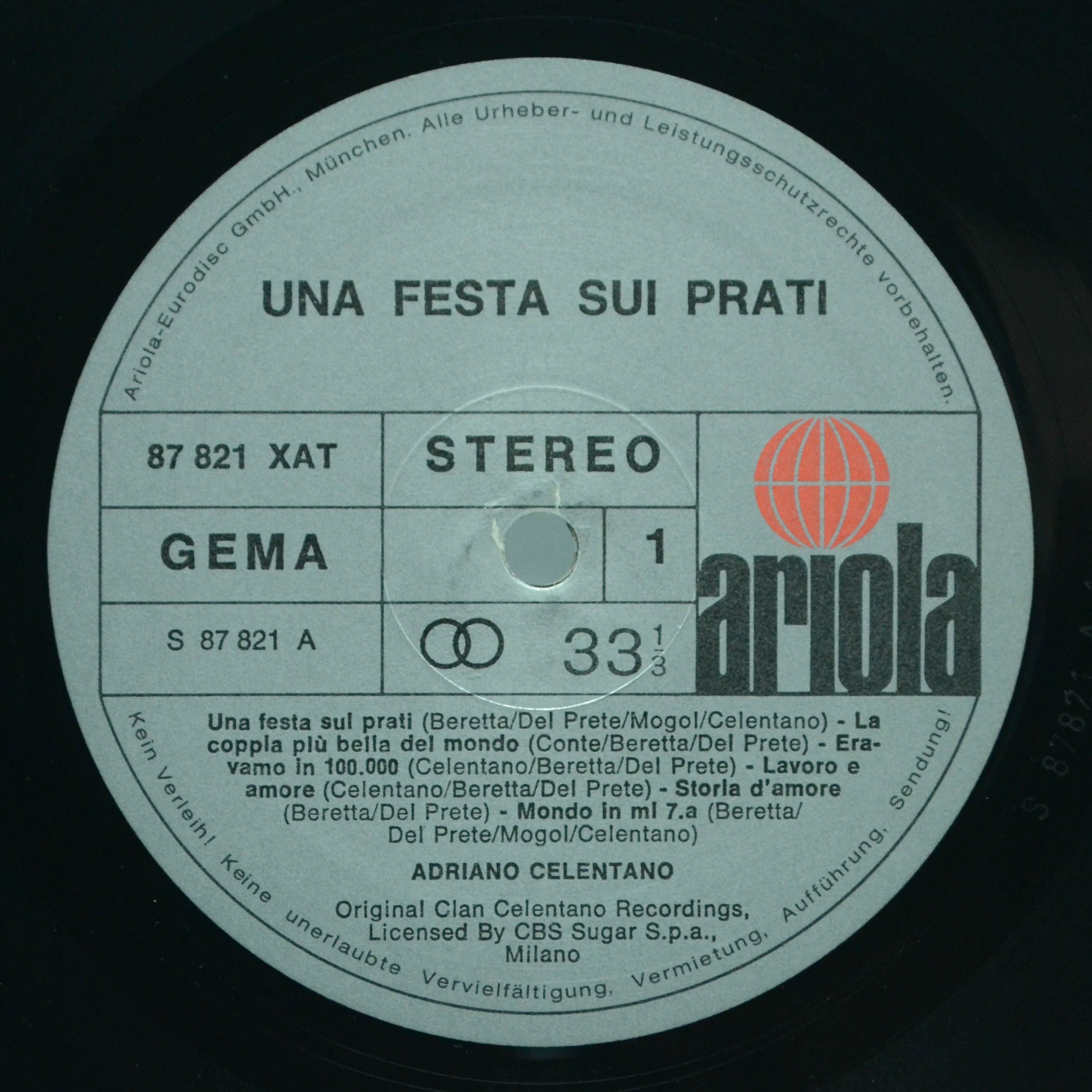 Adriano Celentano — Una Festa Sui Prati, 1974