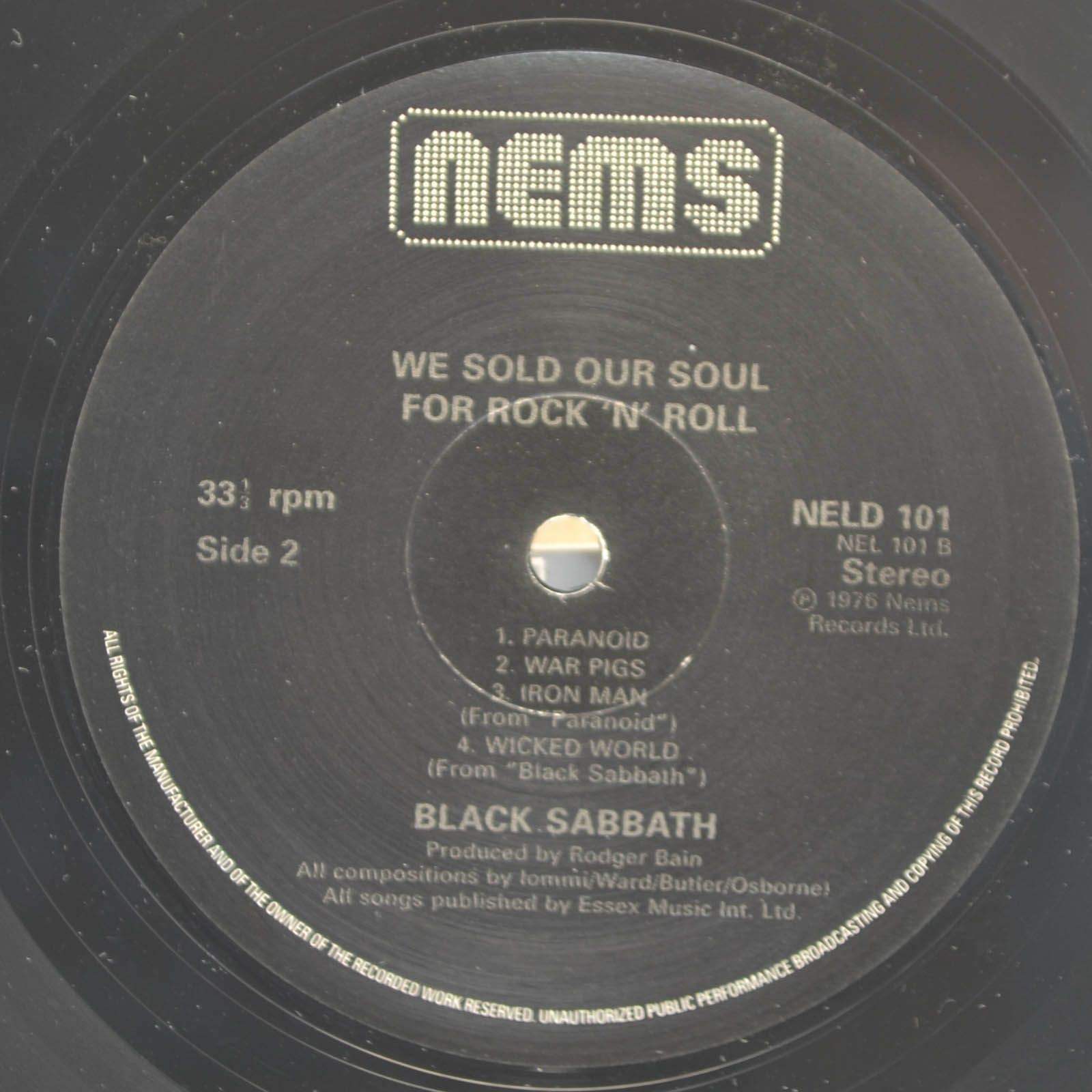 Black Sabbath — We Sold Our Soul For Rock 'N' Roll (2LP, UK), 1975