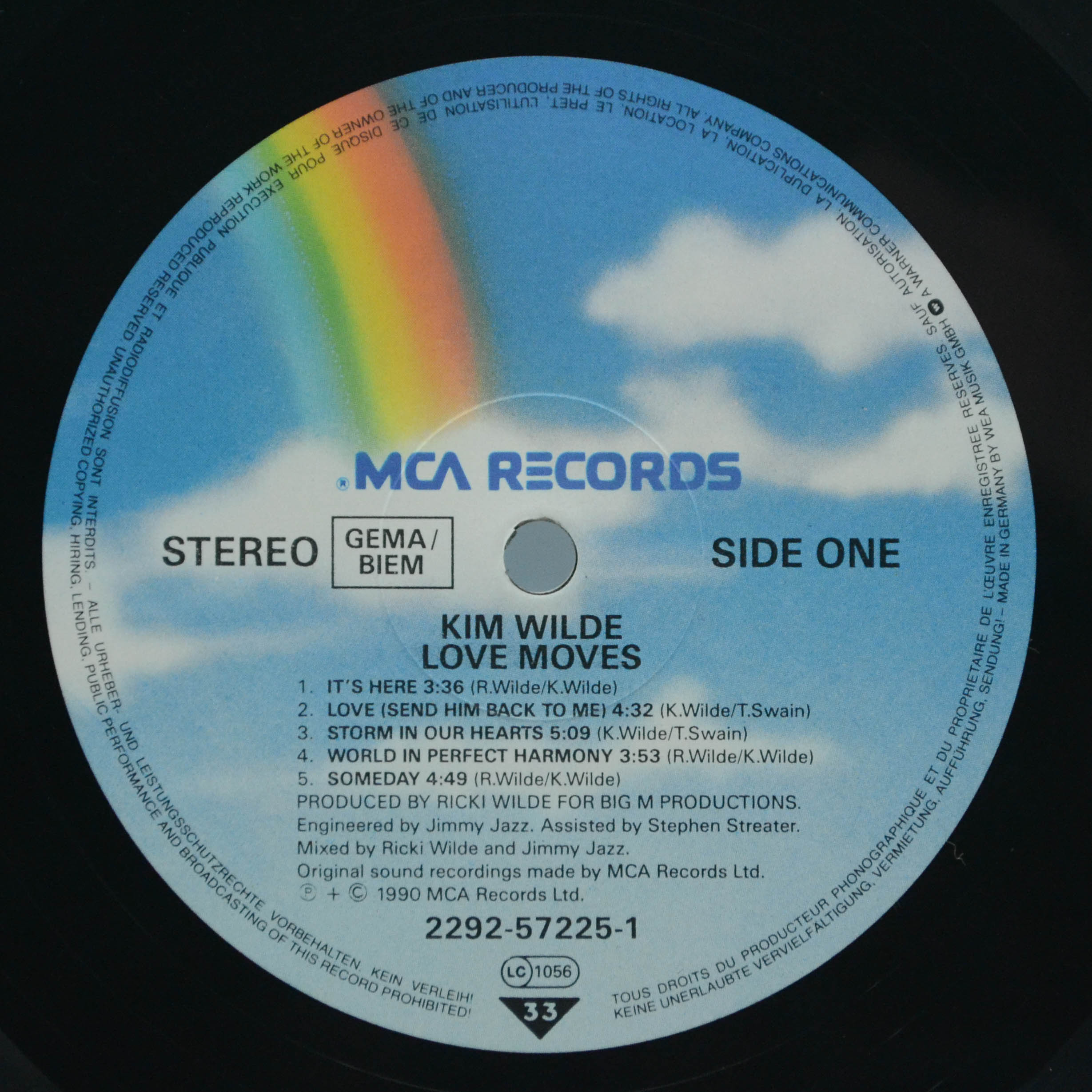 Виниловая пластинка Kim Wilde — Love Moves, 1990