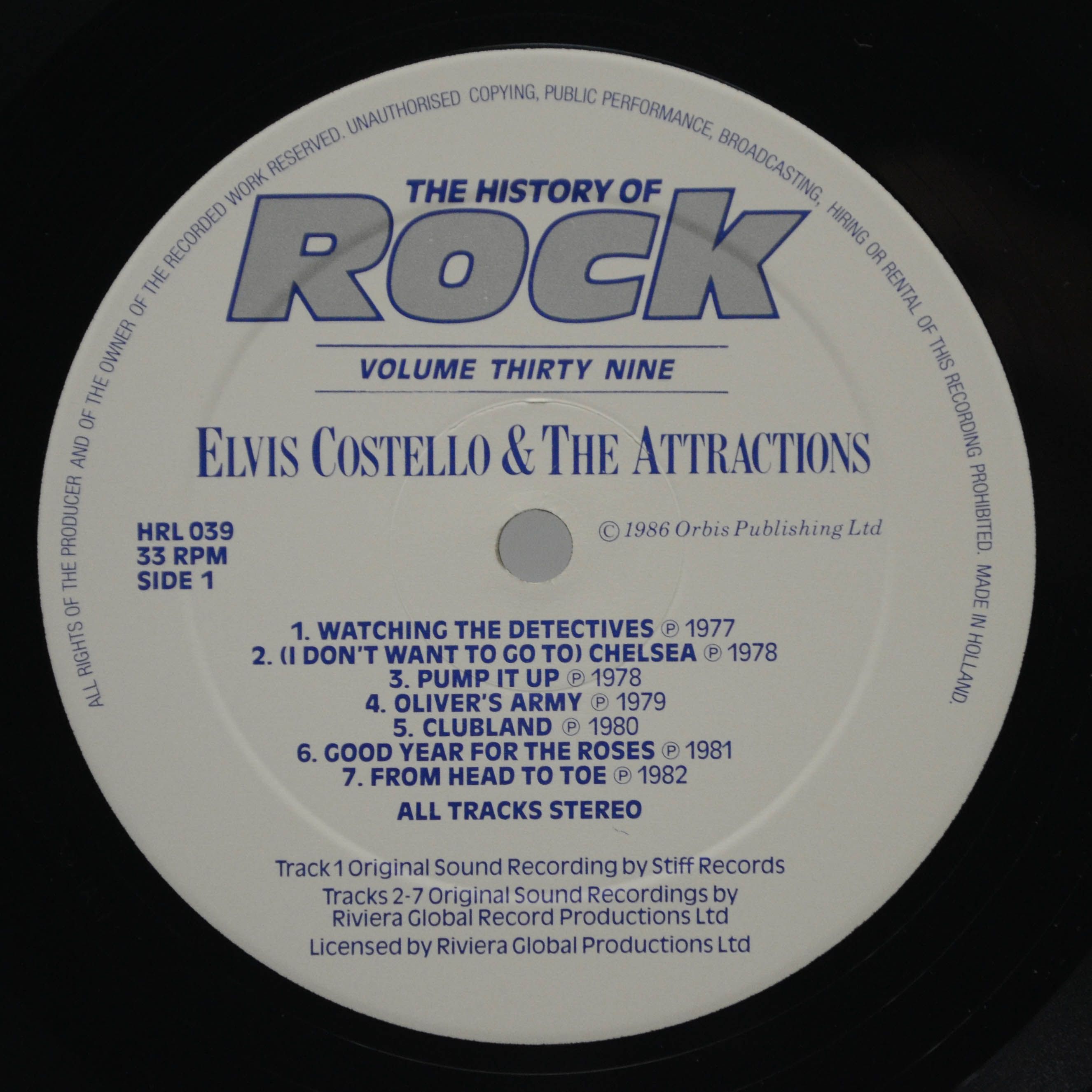 Elvis Costello & The Attractions / Nick Lowe / Kate Bush / Joan Armatrading — The History Of Rock (Volume Thirty Nine) (2LP, UK), 1986