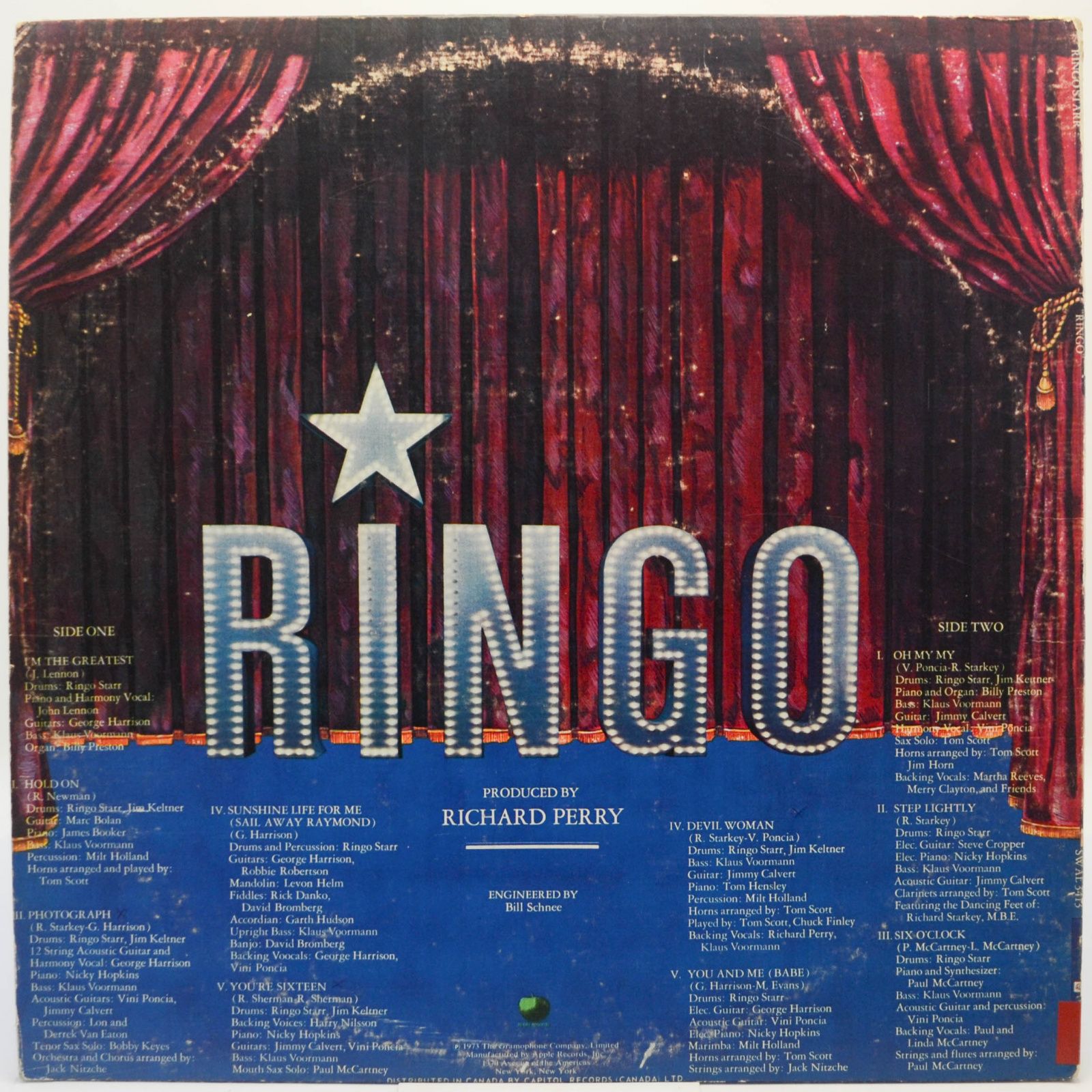 Ringo Starr — Ringo, 1973