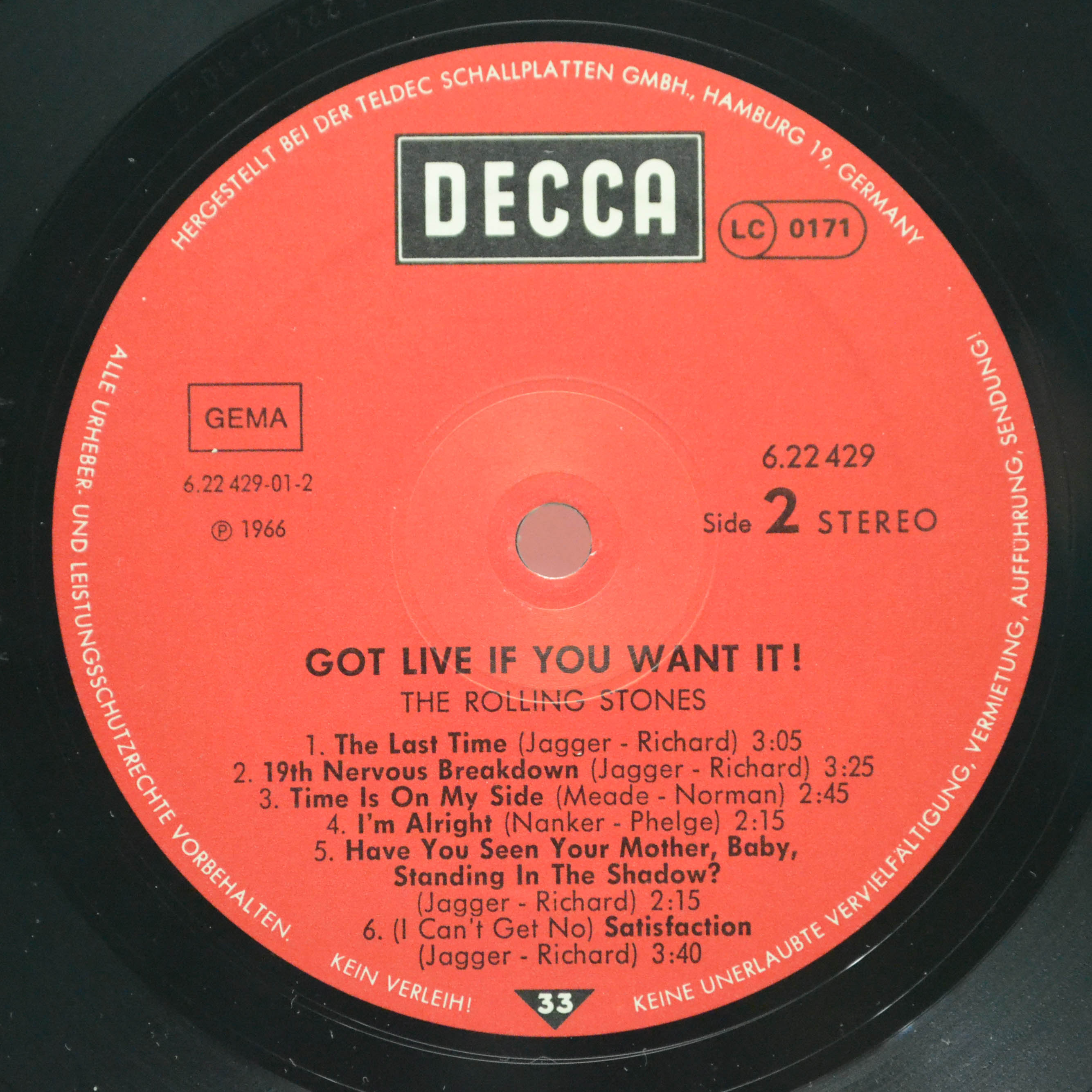 Rolling Stones — Got Live If You Want It!, 1966