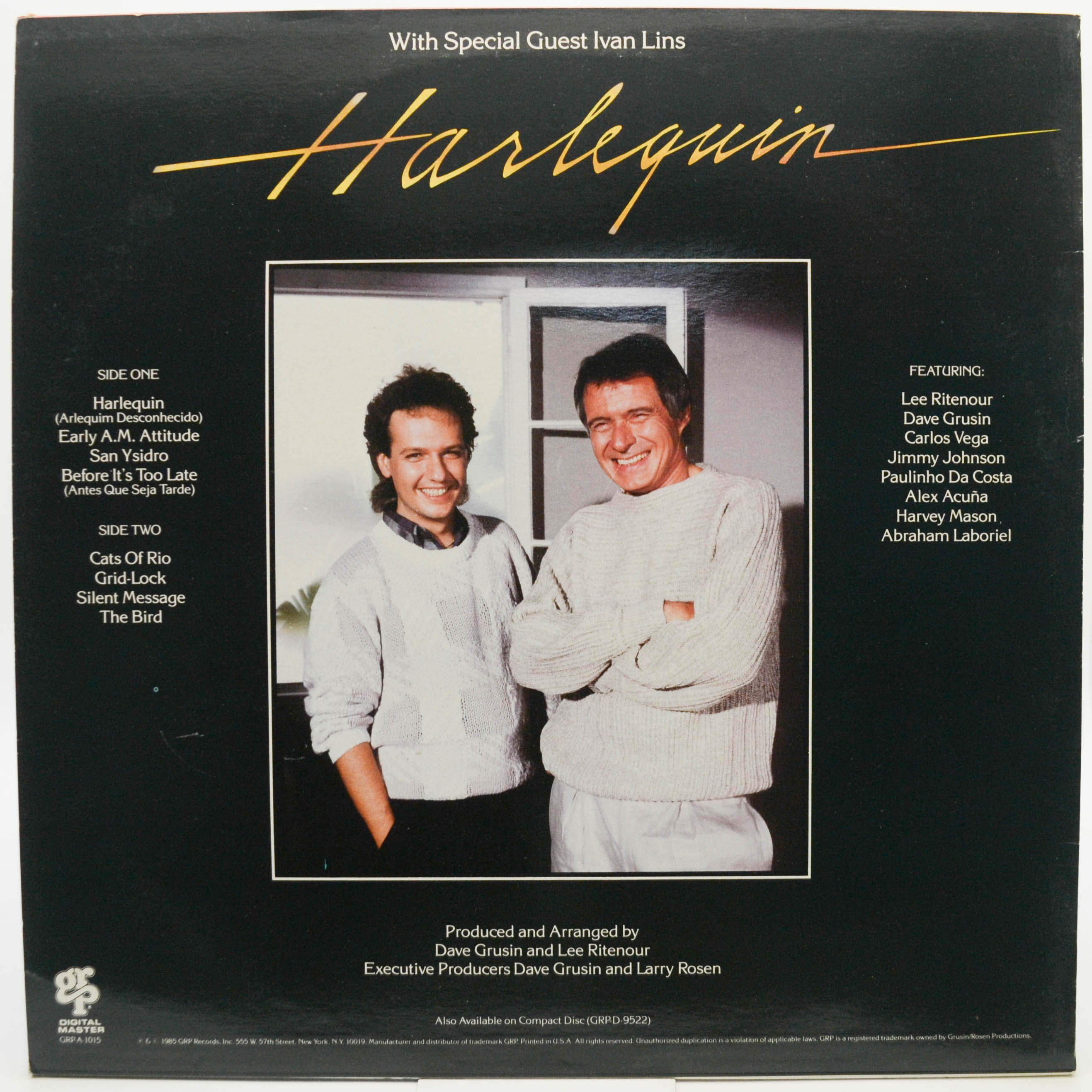 Виниловая пластинка Dave Grusin / Lee Ritenour — Harlequin, 1985