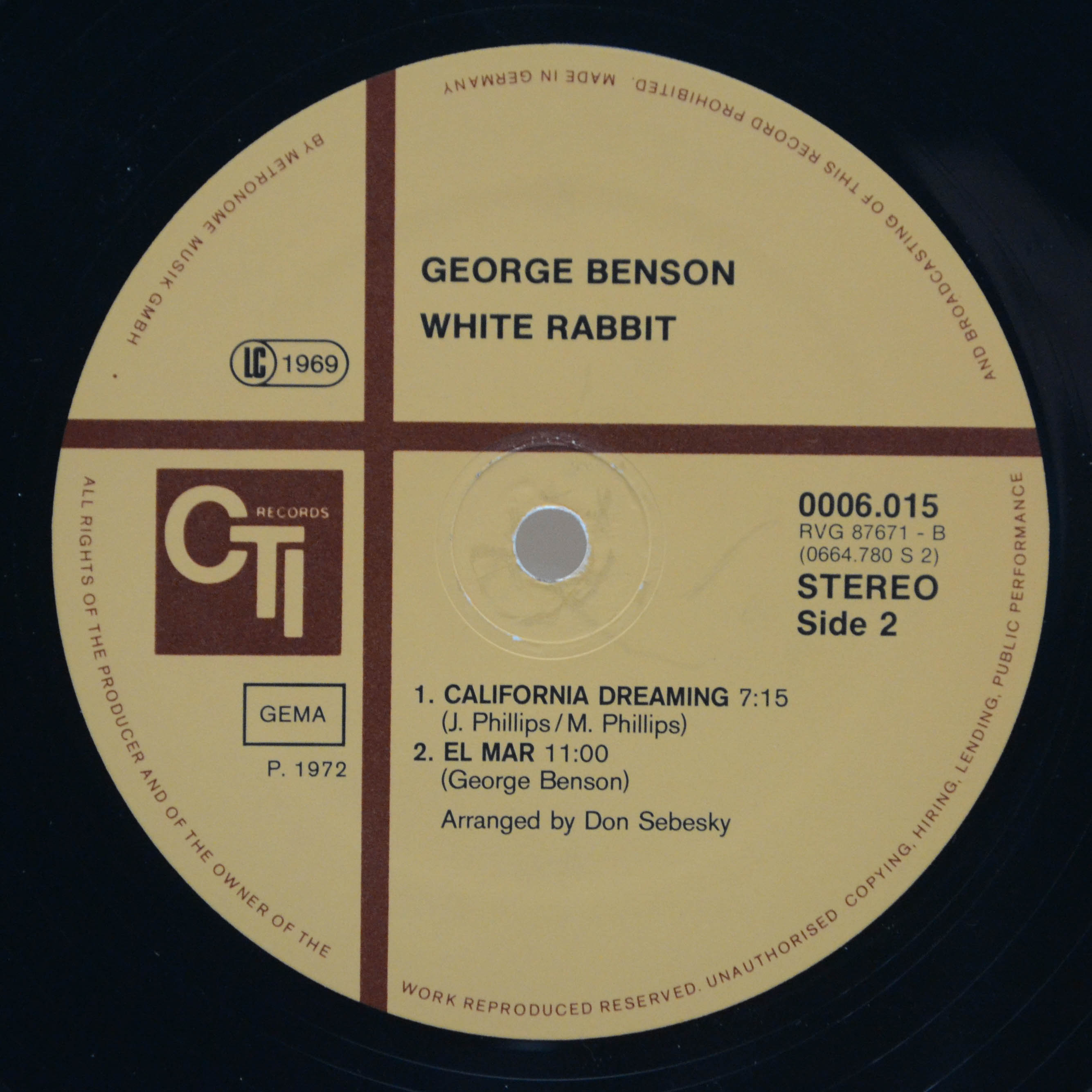 George Benson — White Rabbit, 1972