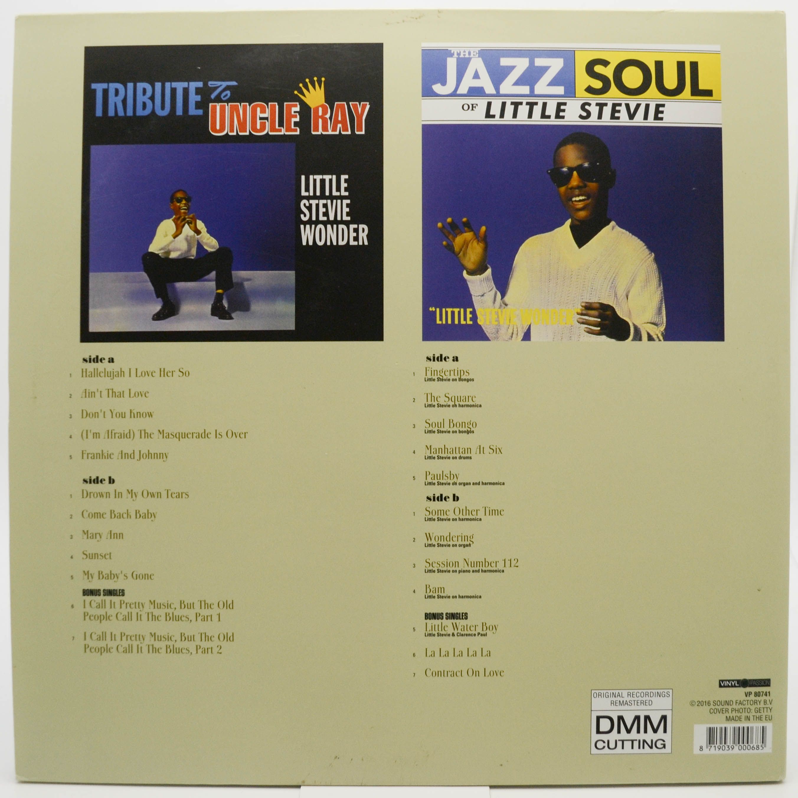 Stevie Wonder — Tribute To Uncle Ray / The Jazz Soul Of Little Stevie (2LP), 2016