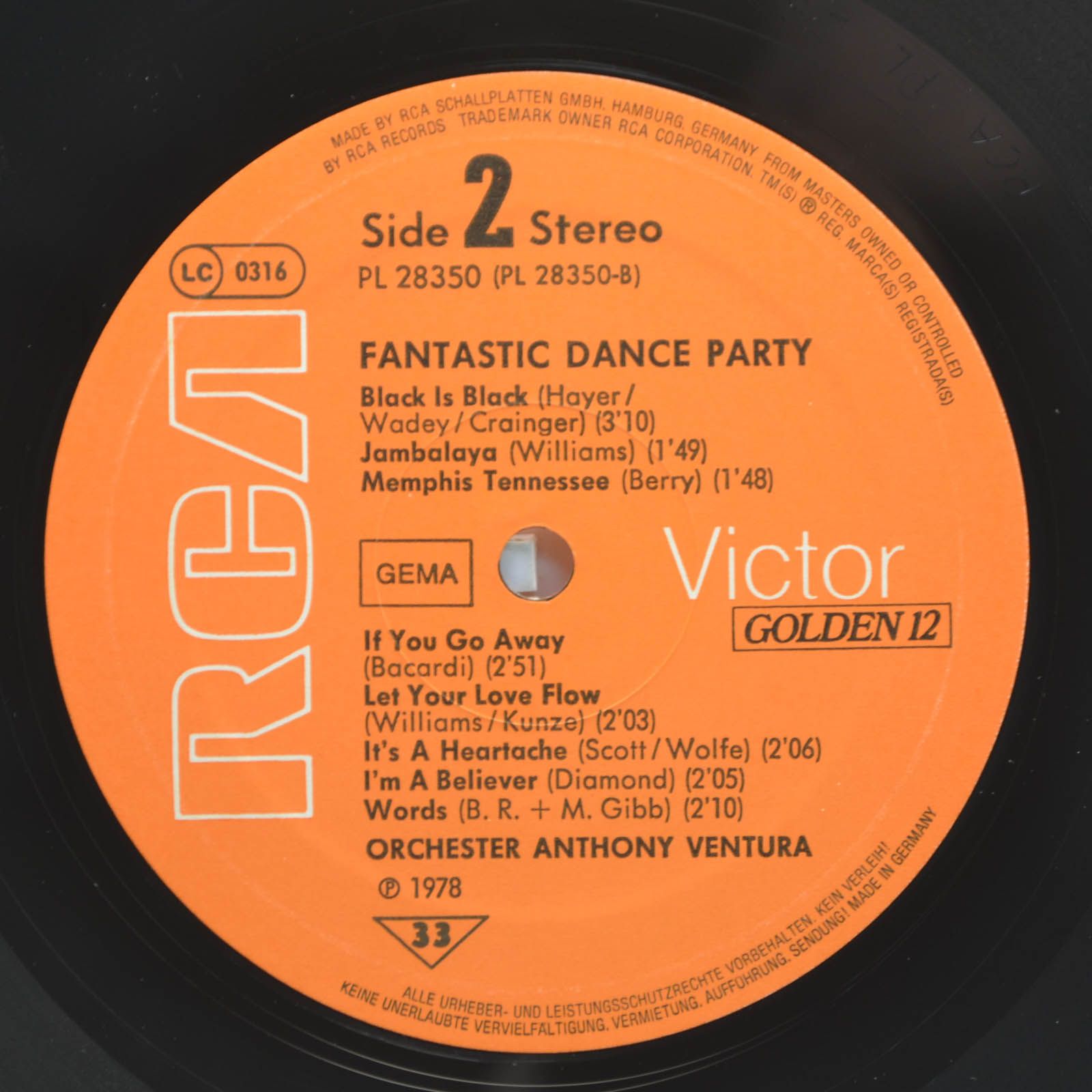 Orchester Anthony Ventura — Fantastic Dance Party, 1979