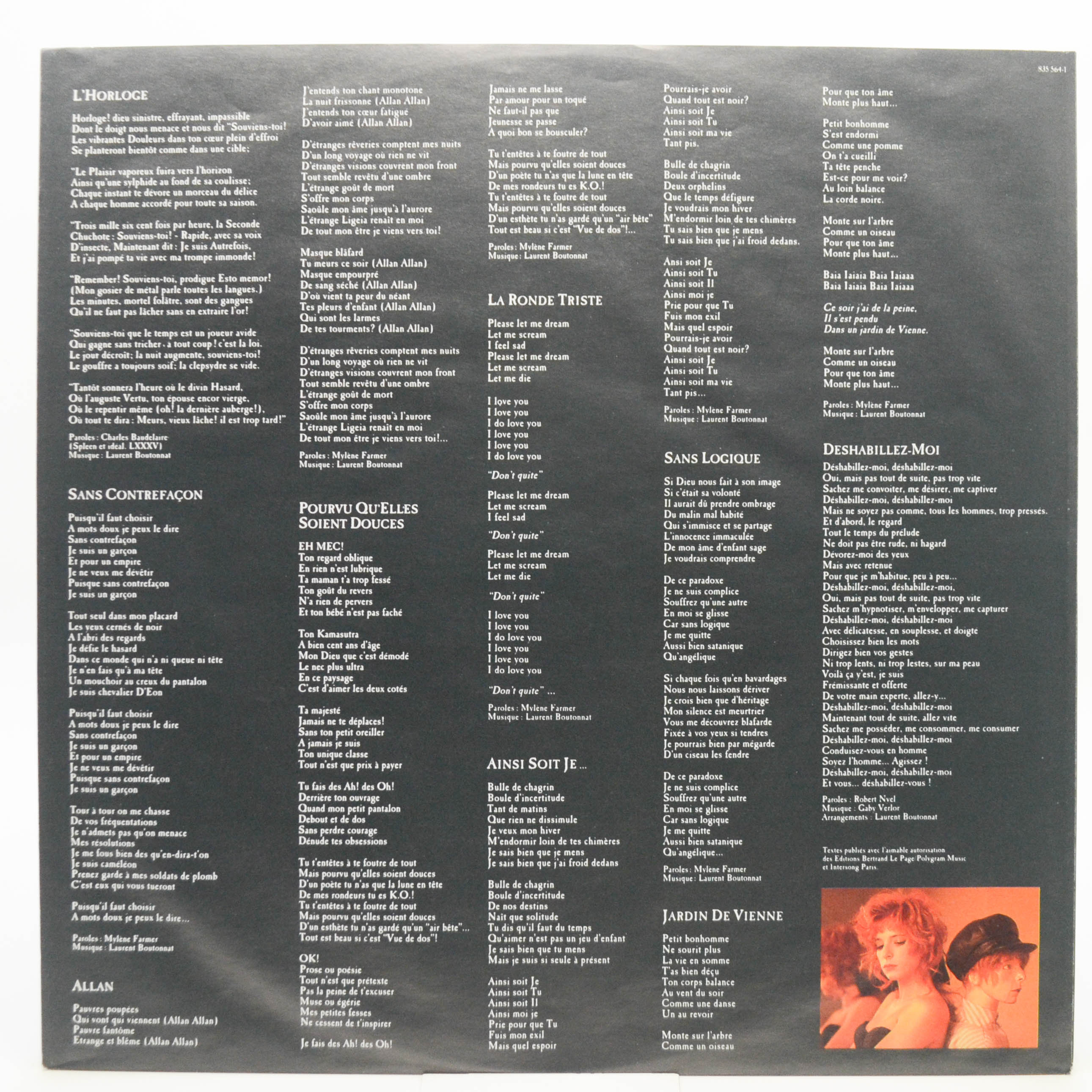 Mylene Farmer — Ainsi Soit Je..., 1988